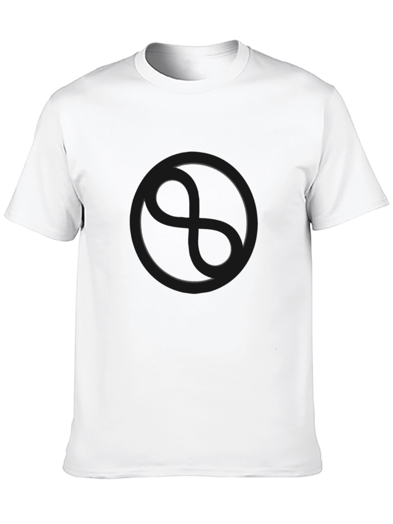 Modern Black Graphic Tee - Circle Design