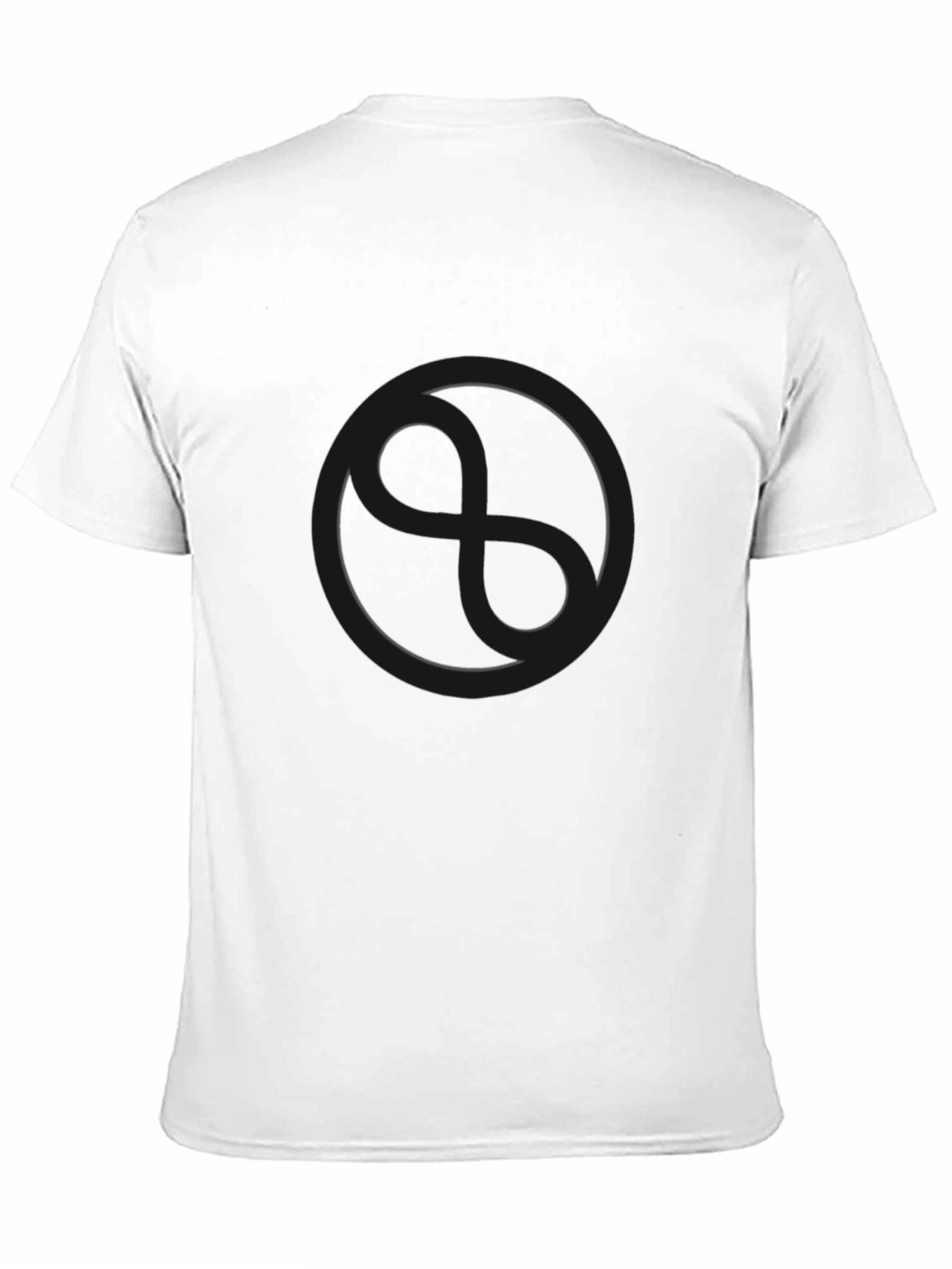 Modern Black Graphic Tee - Circle Design