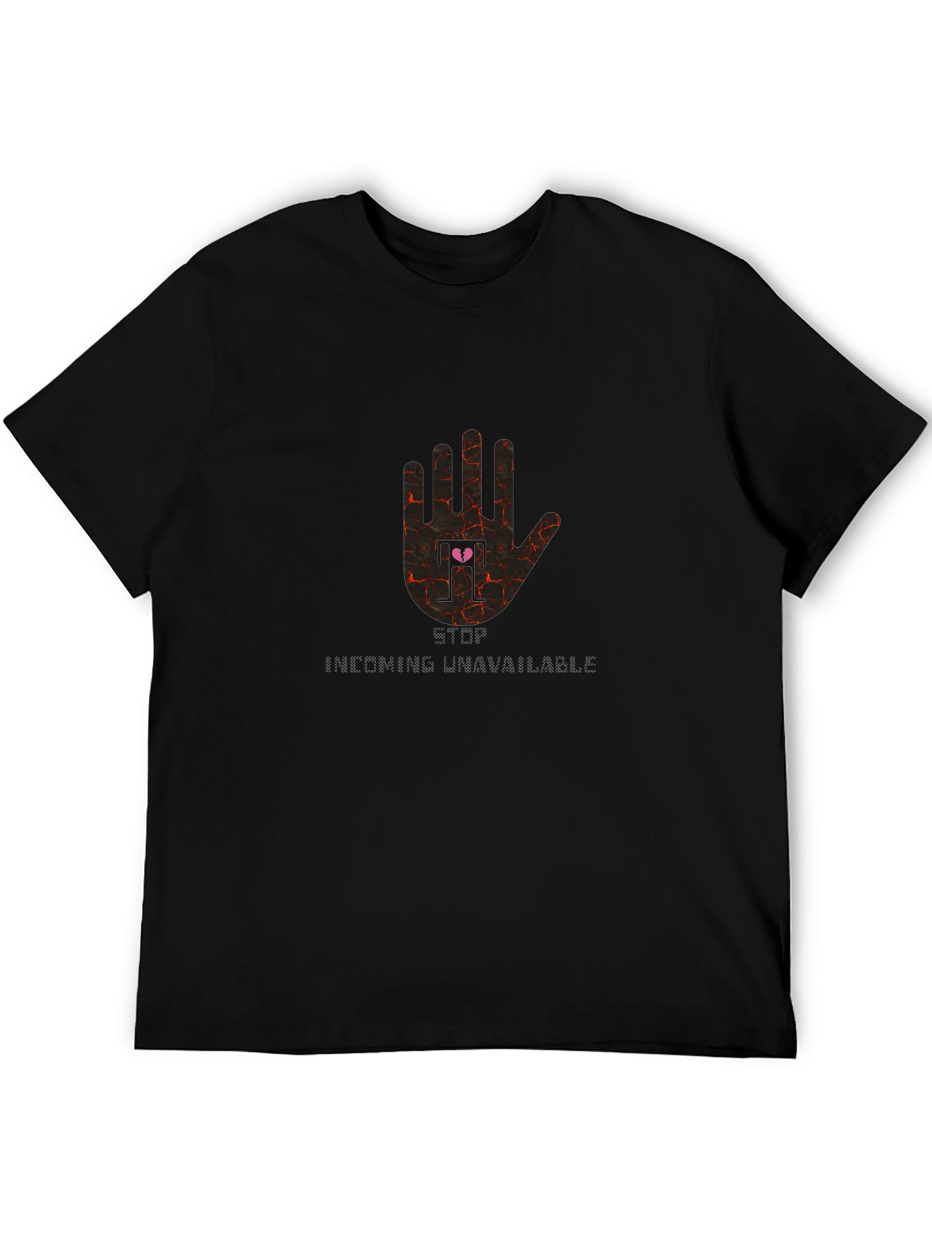Unavailable Heart Graphic Black T-Shirt
