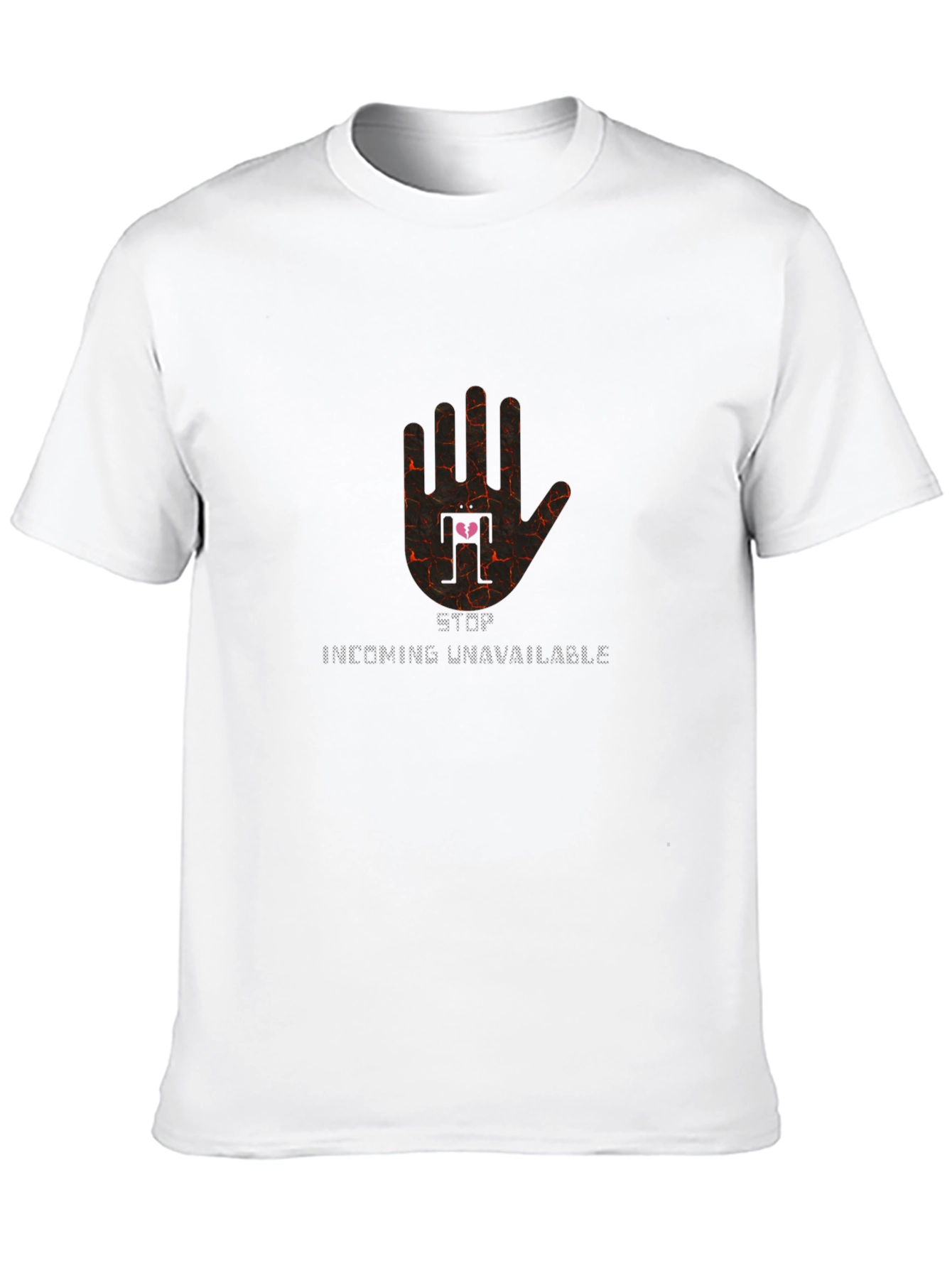 Unavailable Heart Graphic Black T-Shirt
