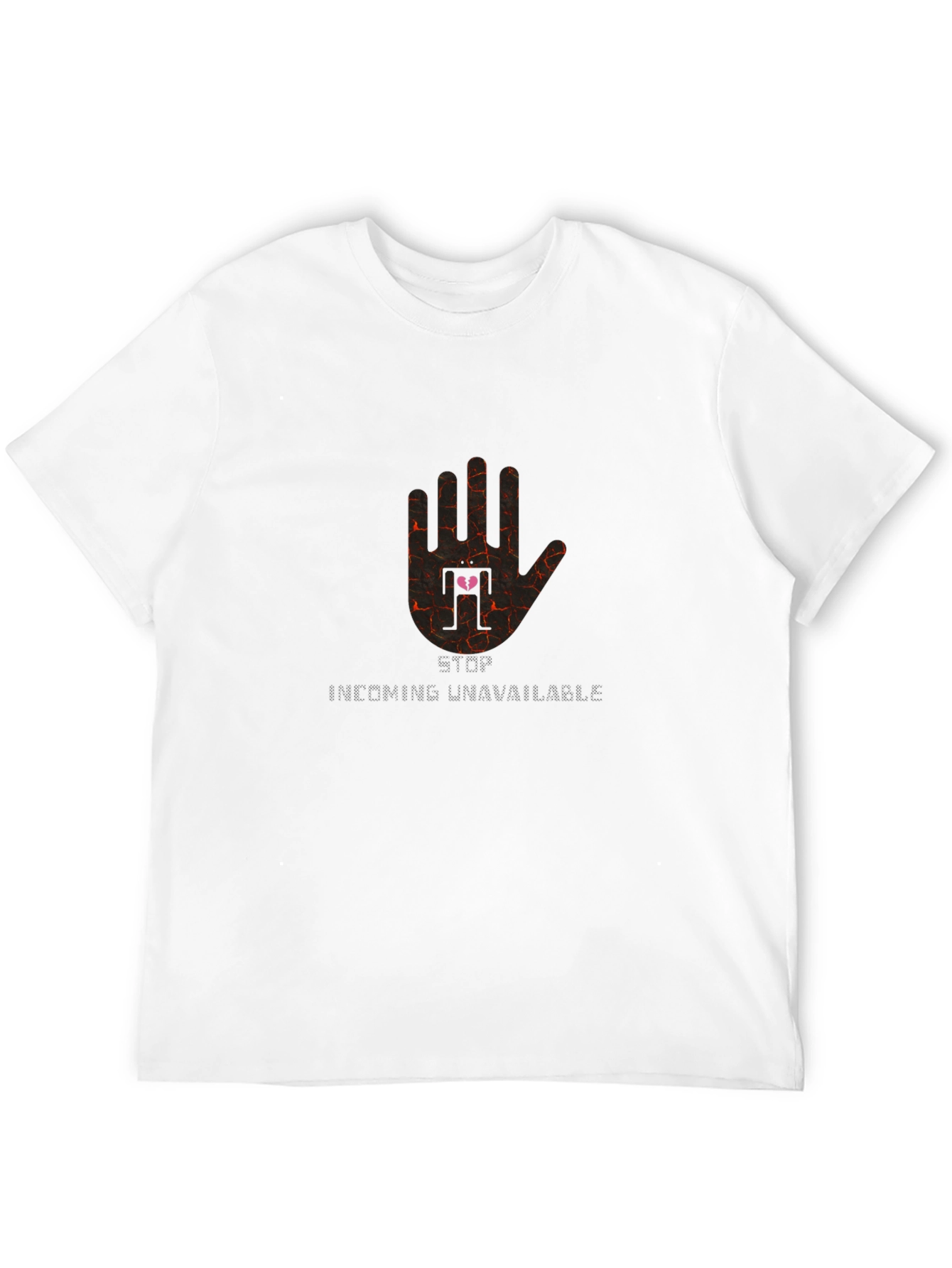 Unavailable Heart Graphic Black T-Shirt