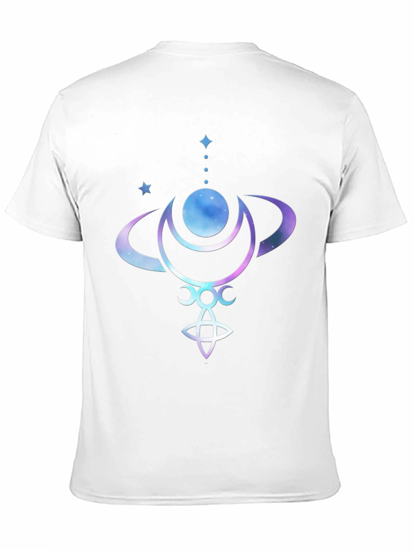 Celestial Moon Phases Graphic Tee - Black