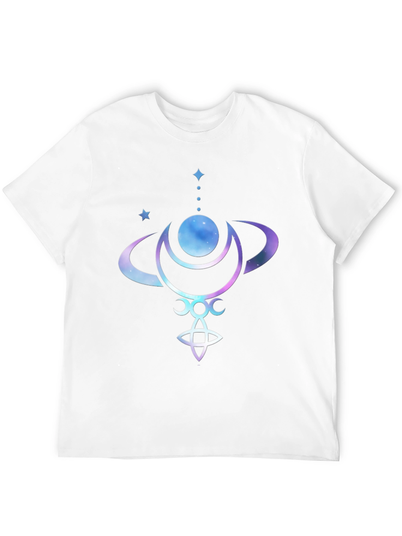 Celestial Moon Phases Graphic Tee - Black