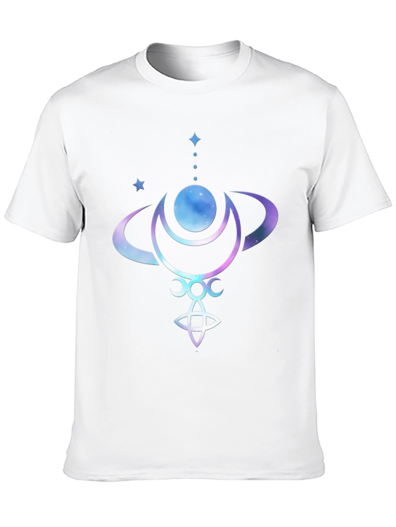 Celestial Moon Phases Graphic Tee - Black