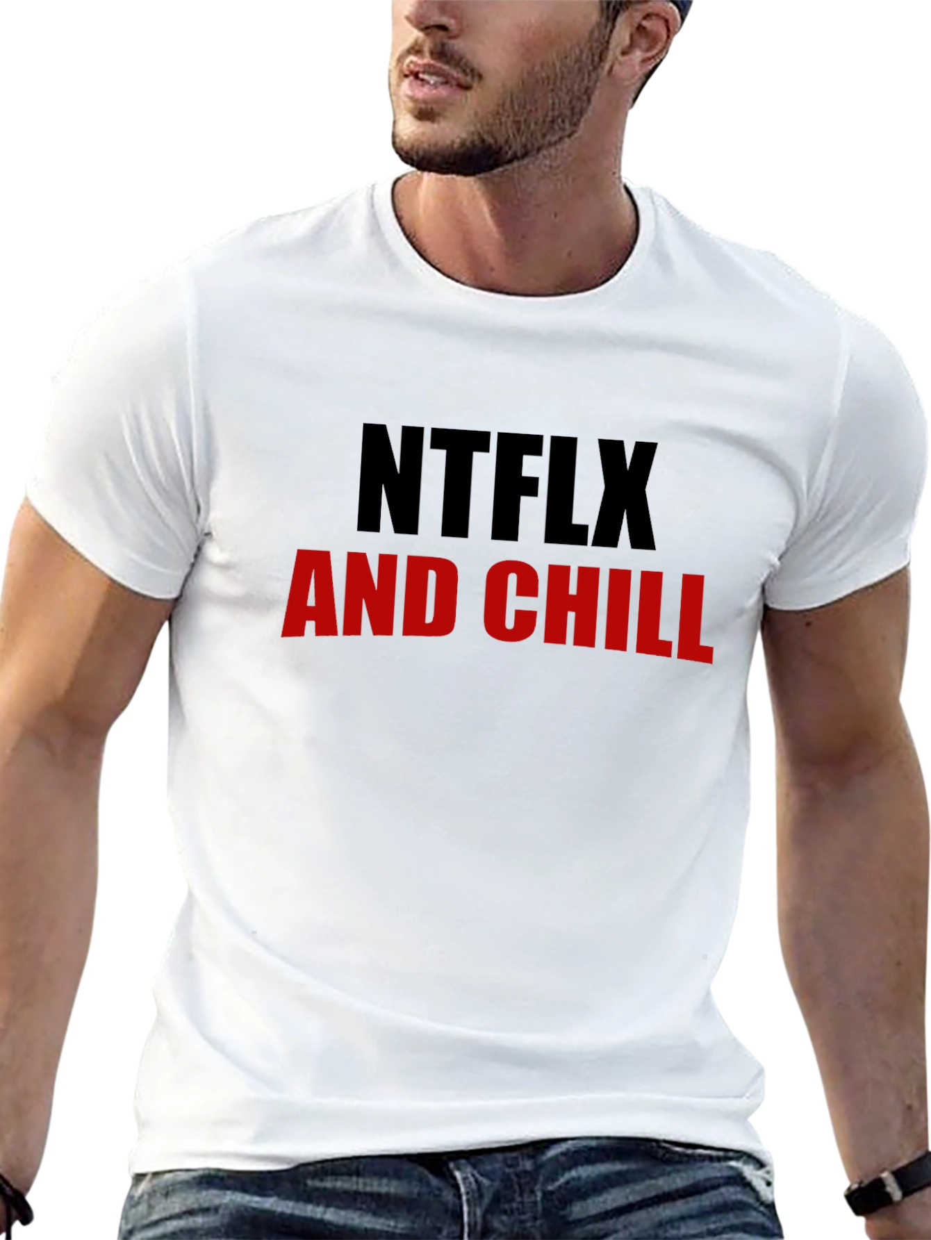 NTFLX and Chill Black Graphic Tee