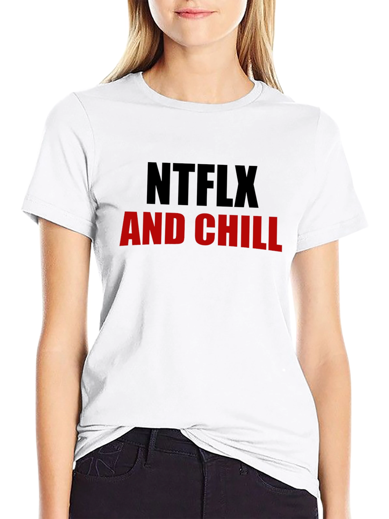 NTFLX and Chill Black Graphic Tee