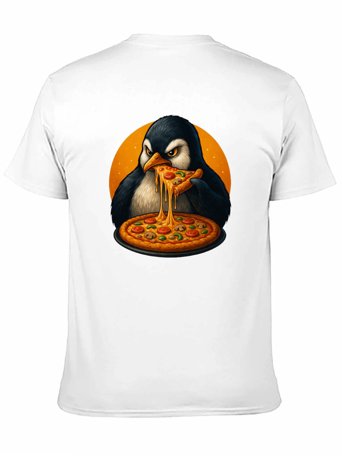Penguin Pizza Lover T-Shirt - Cool Graphic Tee