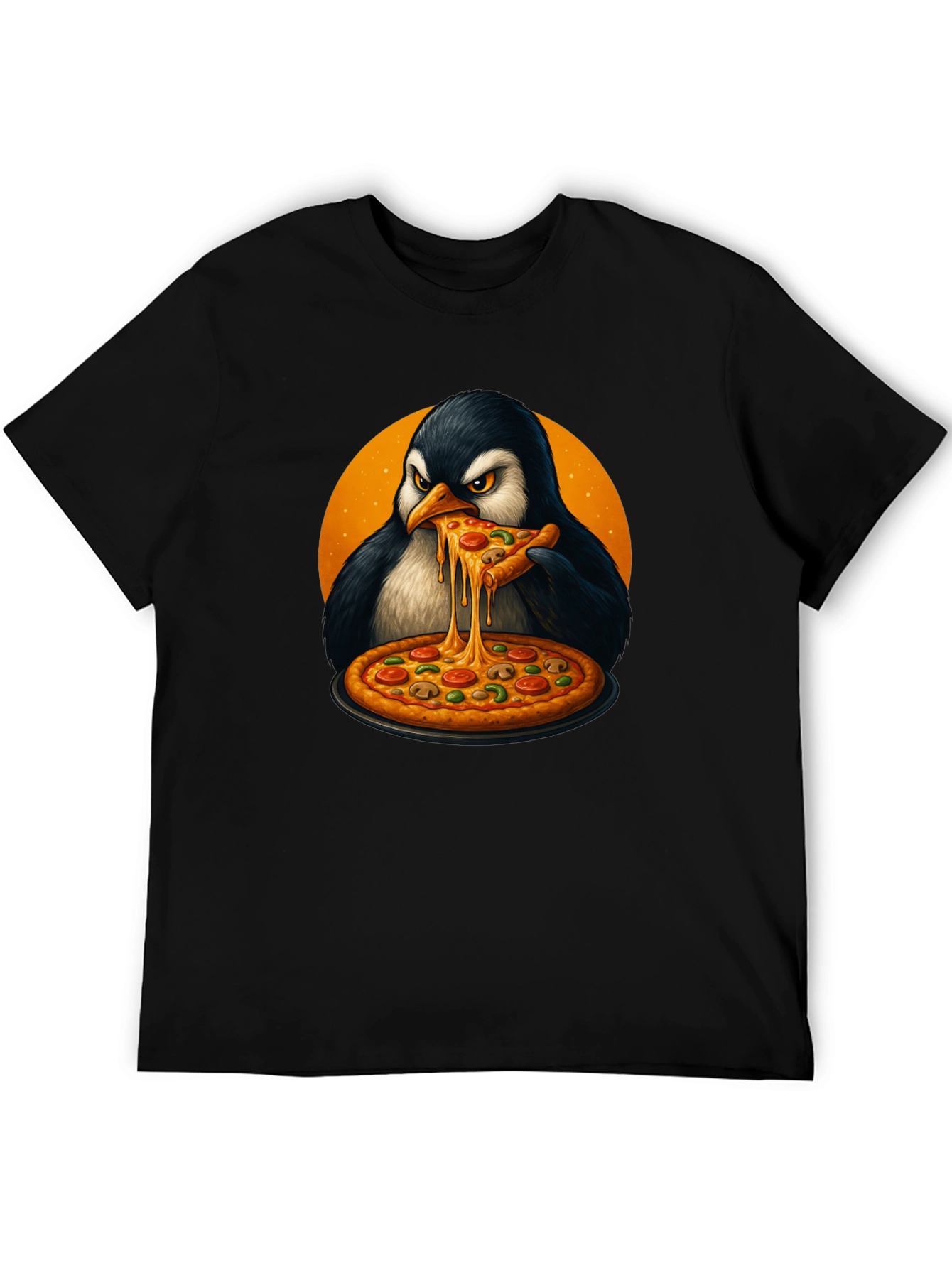 Penguin Pizza Lover T-Shirt - Cool Graphic Tee