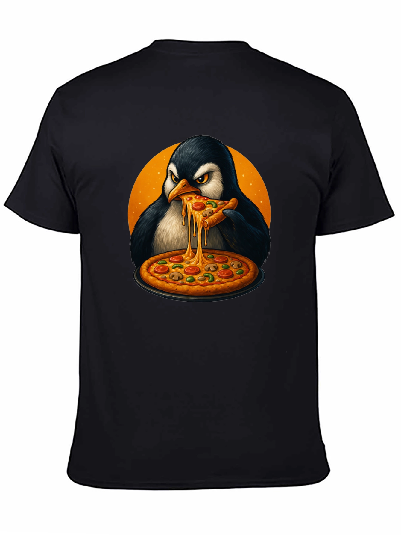 Penguin Pizza Lover T-Shirt - Cool Graphic Tee