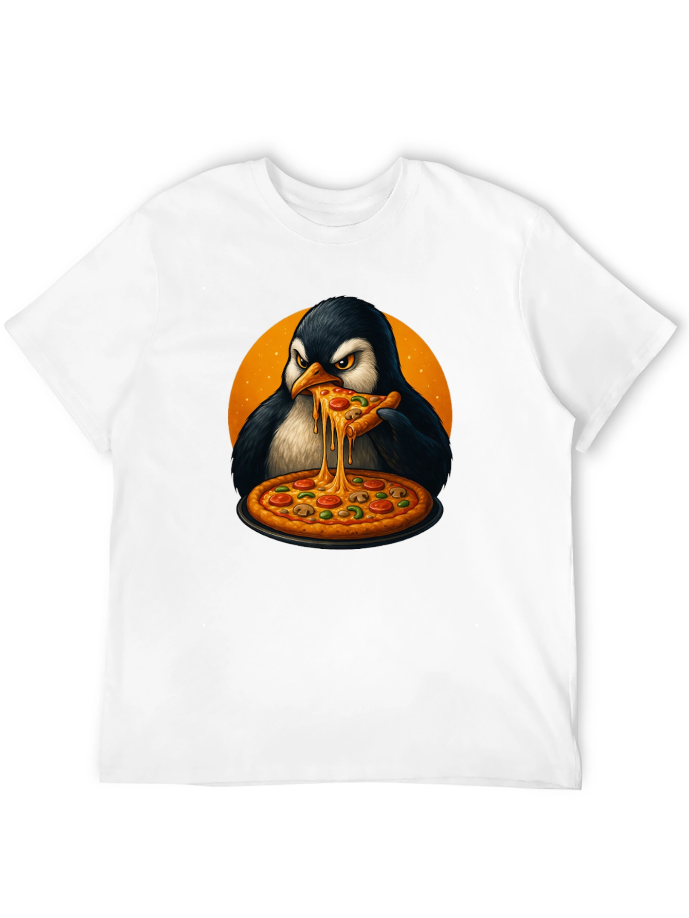 Penguin Pizza Lover T-Shirt - Cool Graphic Tee