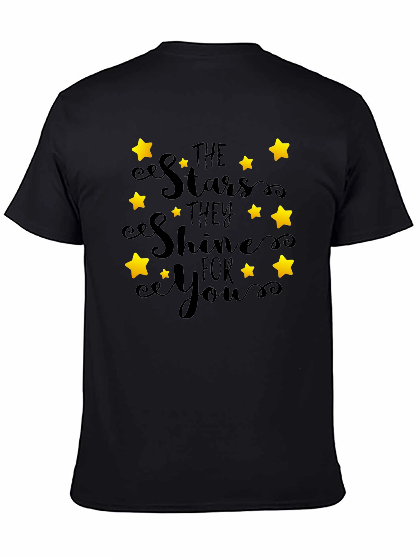 Stars Shine for You Black Graphic Tee