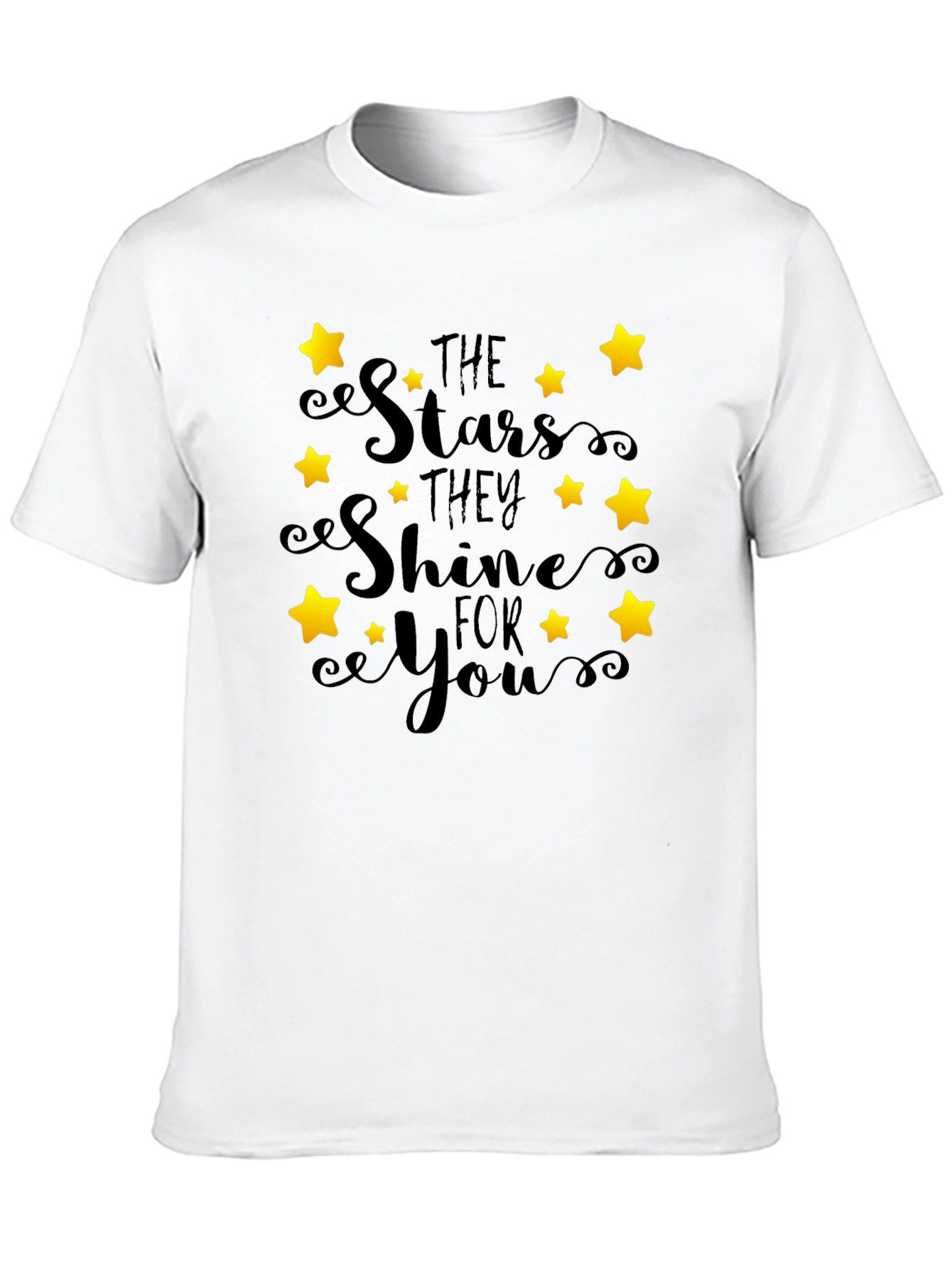 Stars Shine for You Black Graphic Tee