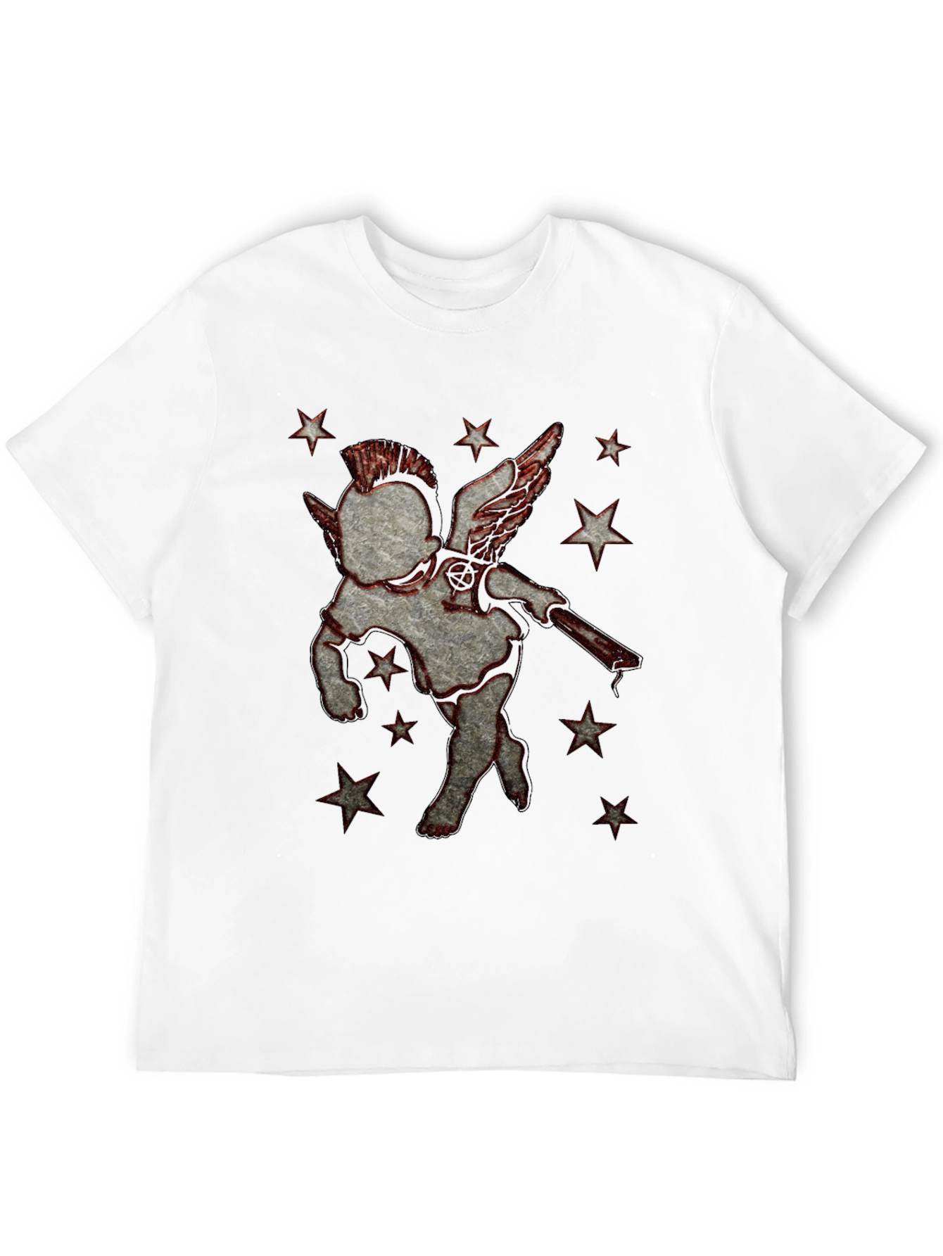 Punk Angel Graphic T-Shirt - Black Cotton Tee