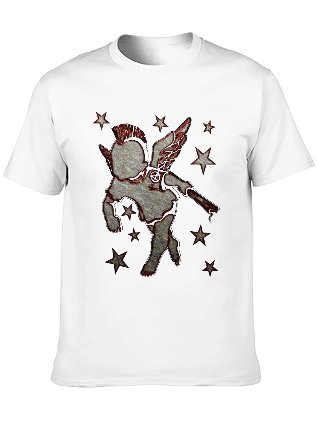 Punk Angel Graphic T-Shirt - Black Cotton Tee