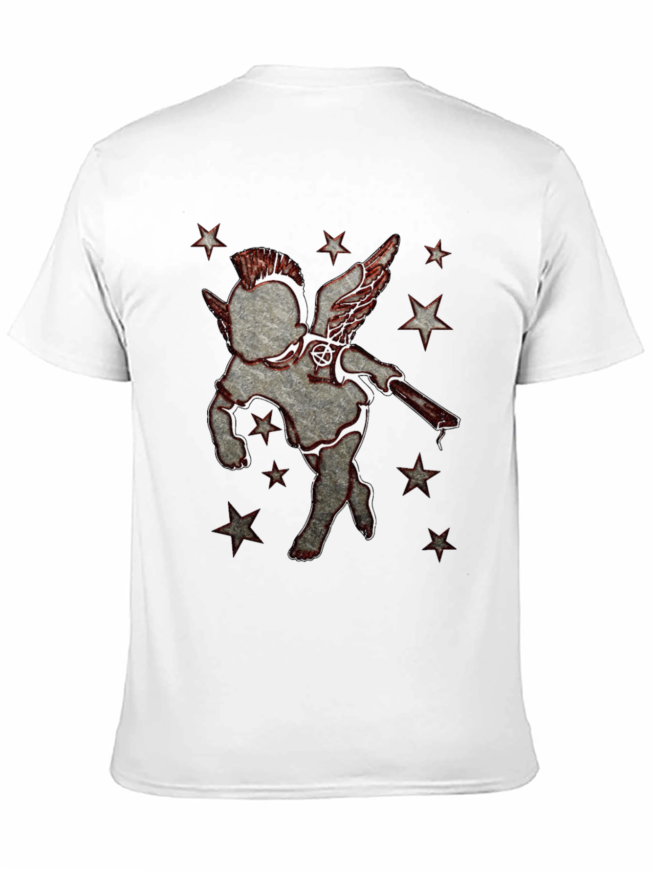 Punk Angel Graphic T-Shirt - Black Cotton Tee