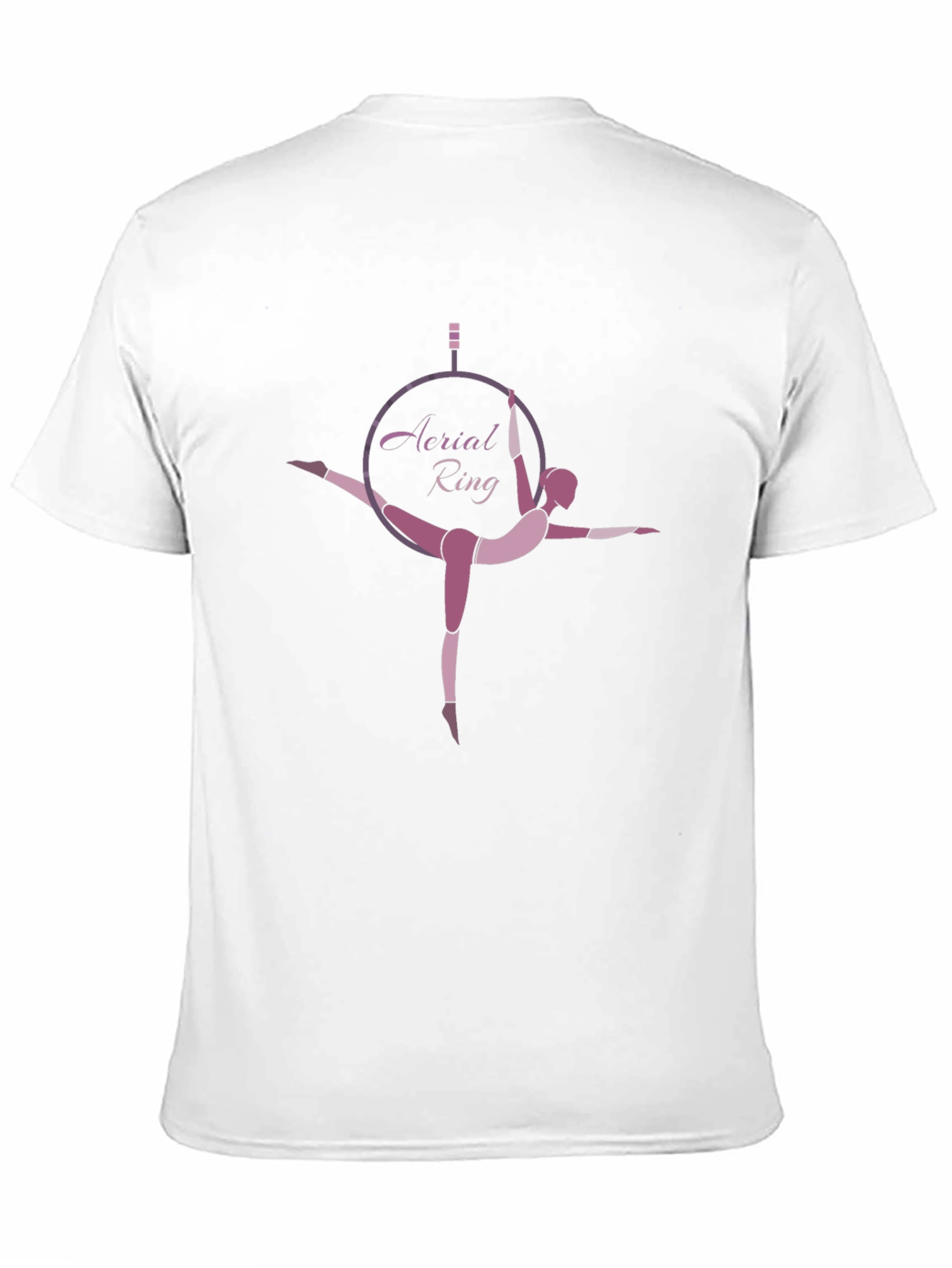 Aerial Ring Black T-Shirt for Gymnastics Enthusiasts