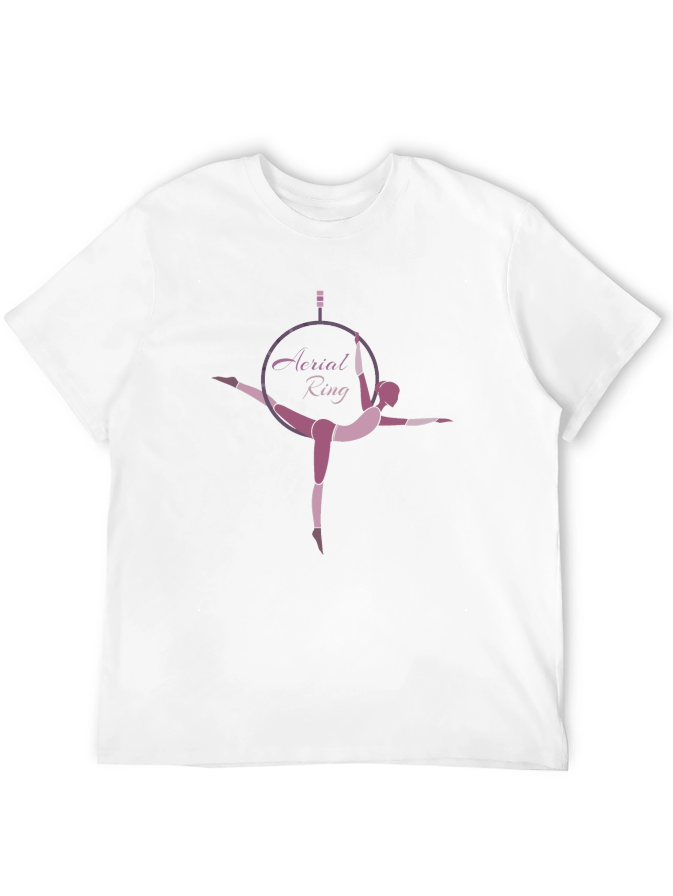 Aerial Ring Black T-Shirt for Gymnastics Enthusiasts