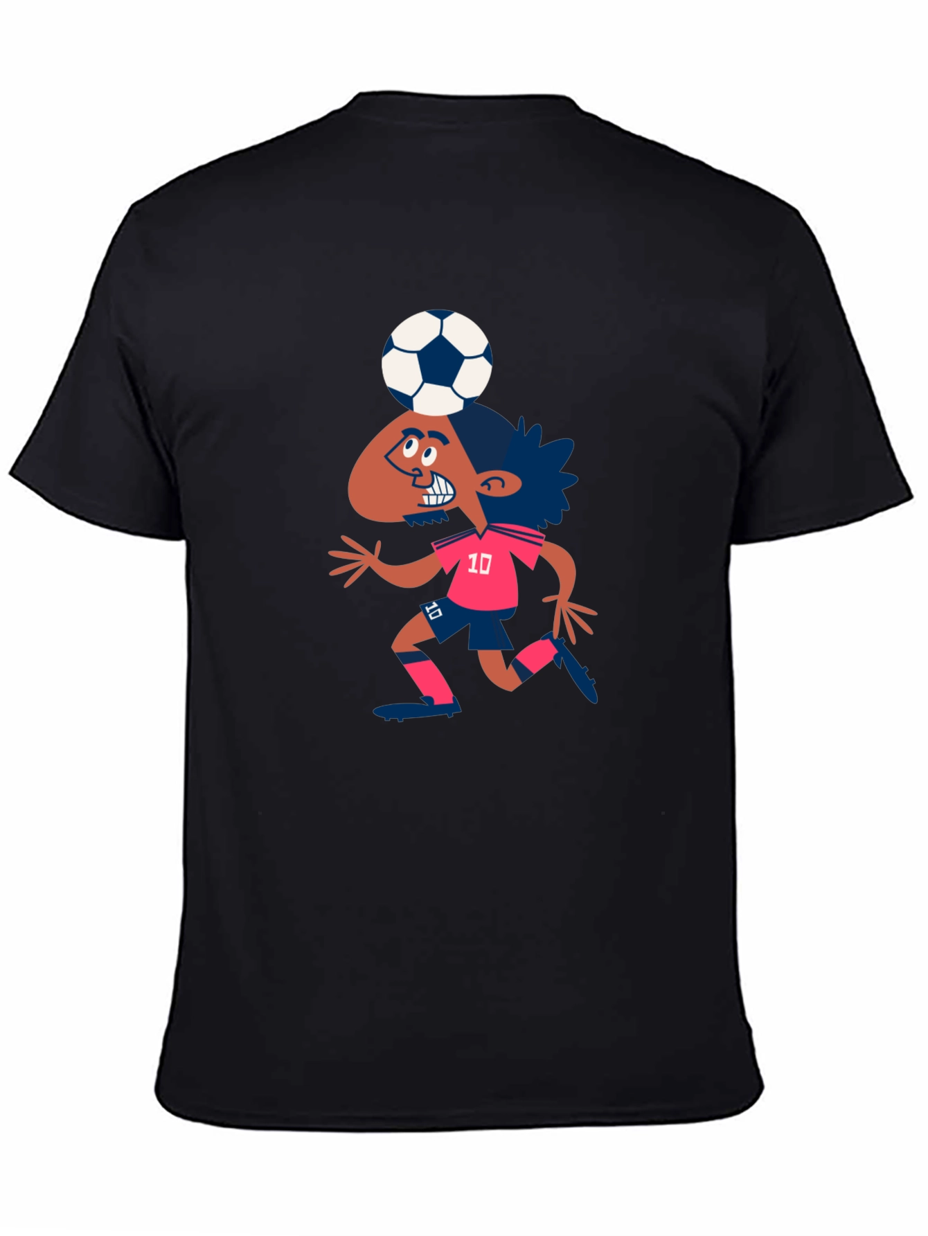 Cartoon Soccer Player Graphic T-Shirt