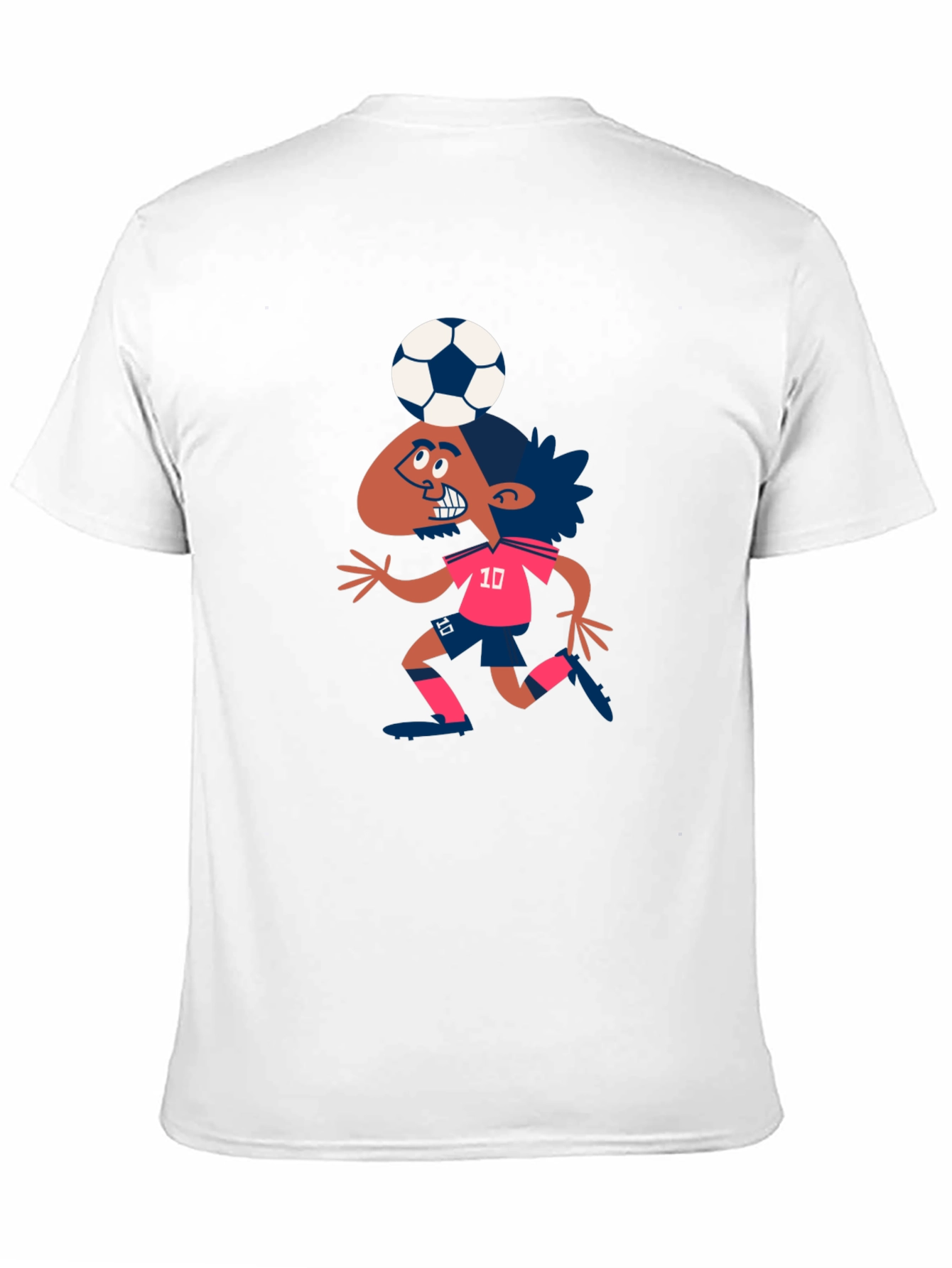 Cartoon Soccer Player Graphic T-Shirt