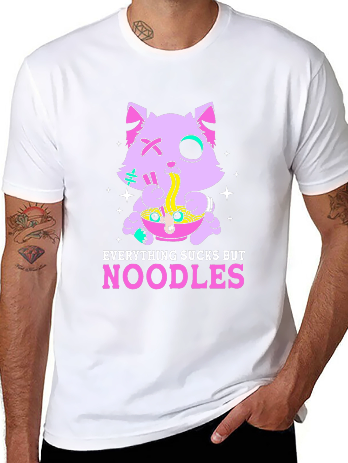 Noodles Cat Graphic T-Shirt
