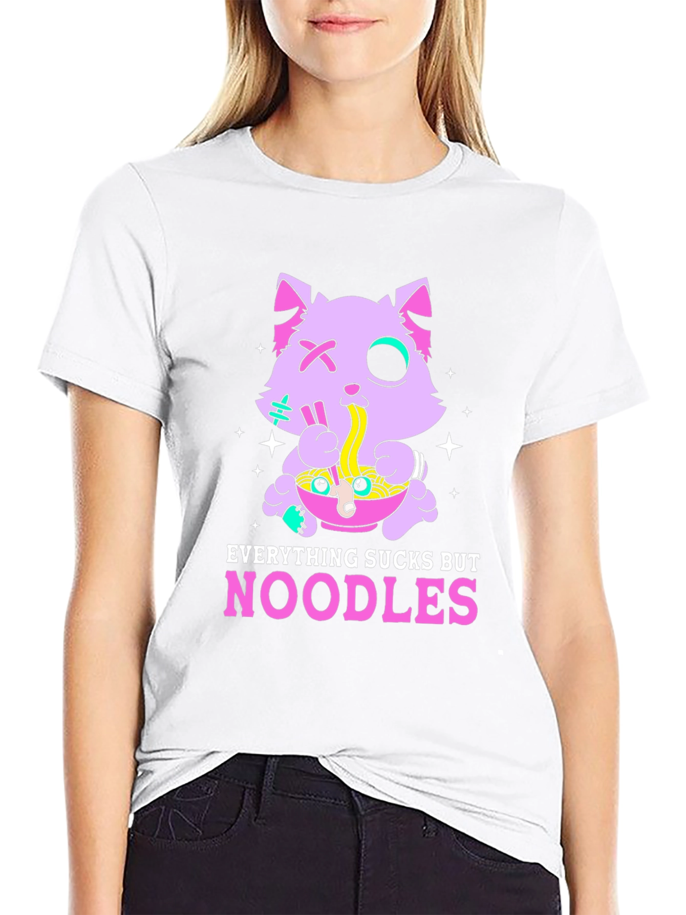 Noodles Cat Graphic T-Shirt