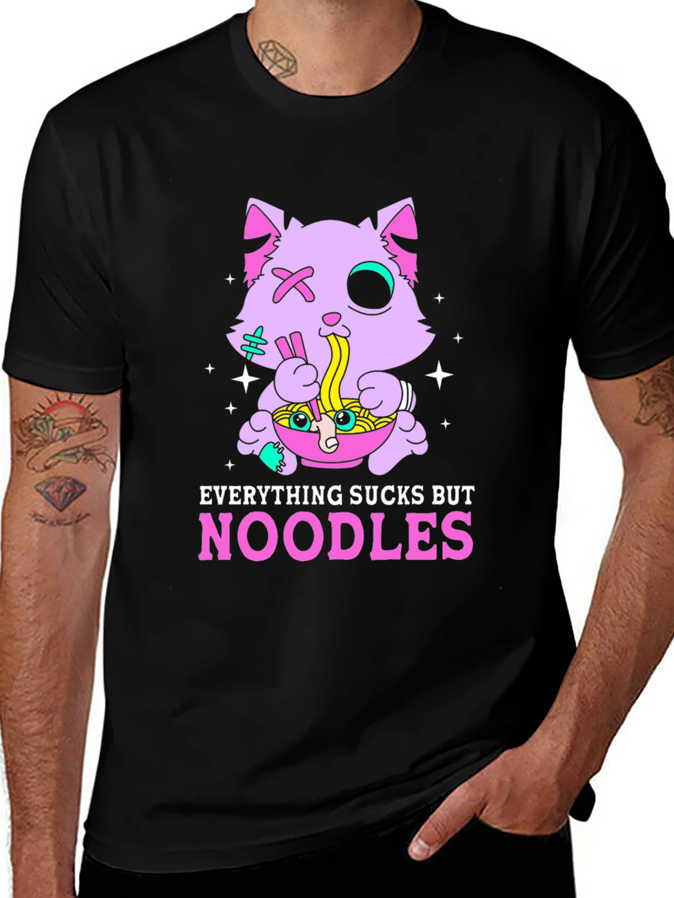 Noodles Cat Graphic T-Shirt
