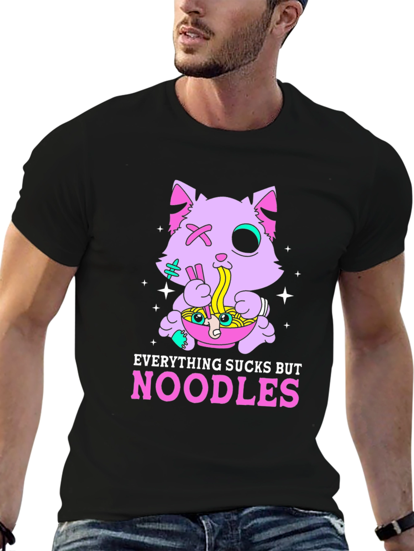 Noodles Cat Graphic T-Shirt