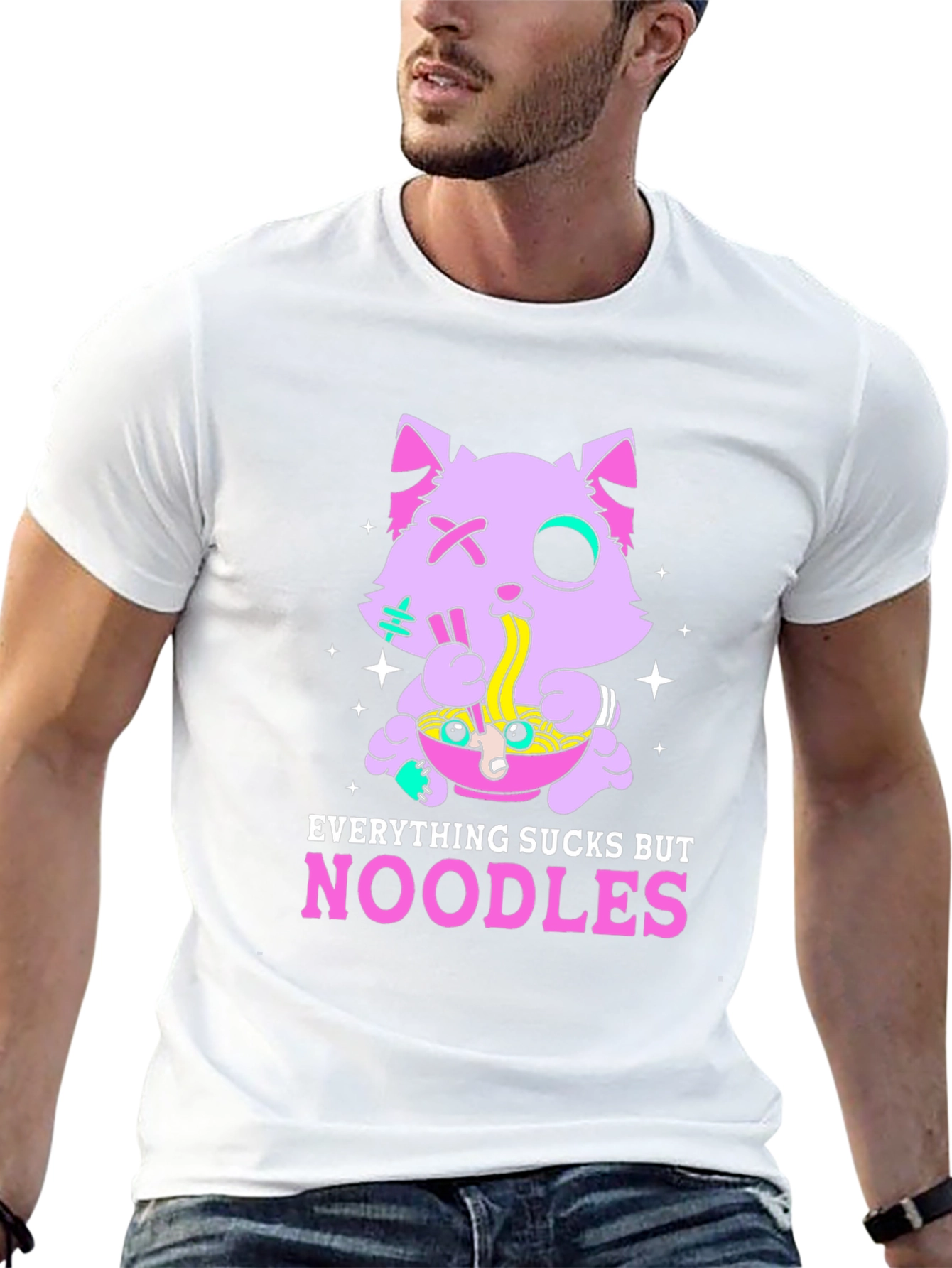 Noodles Cat Graphic T-Shirt