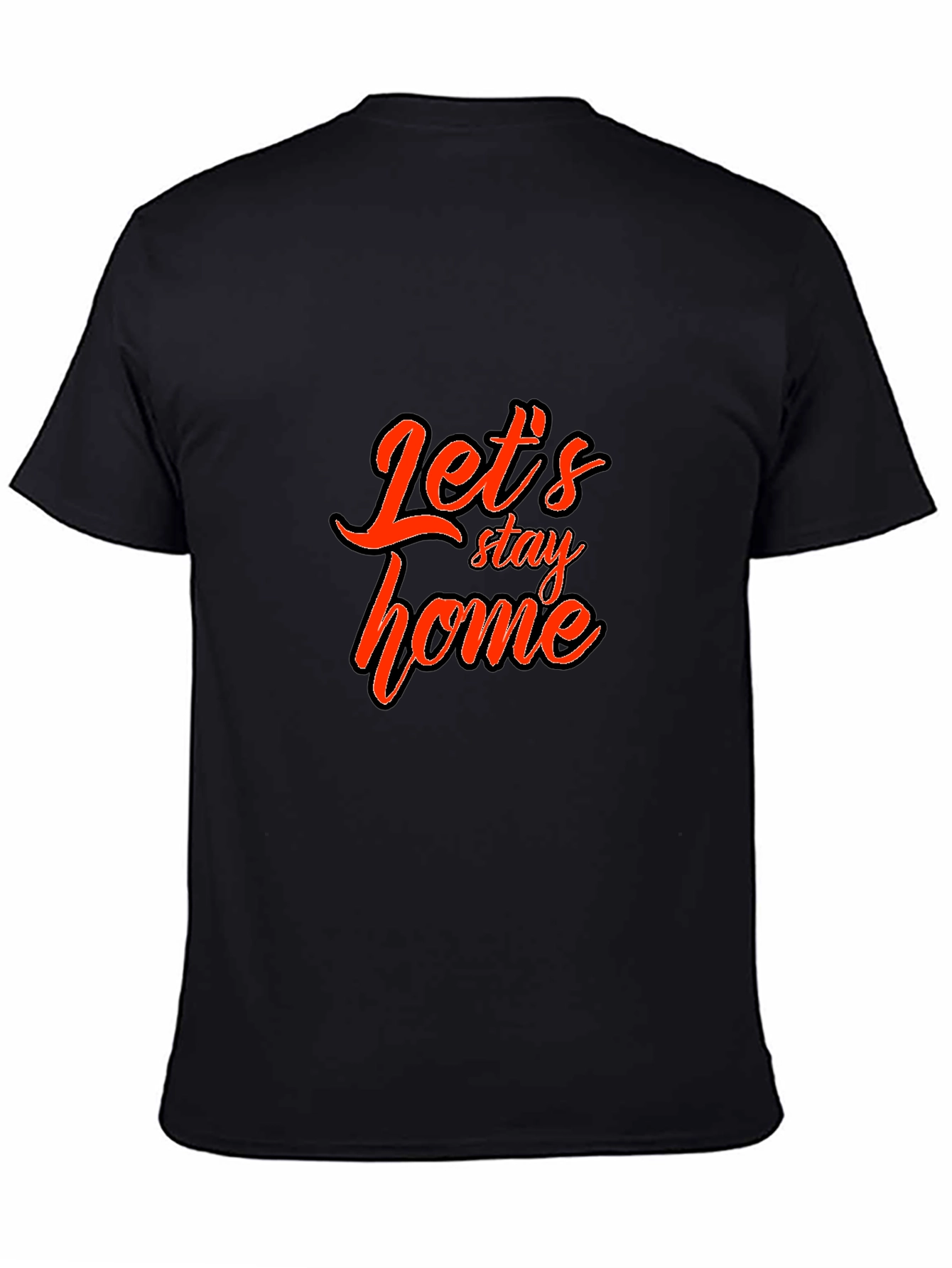 Stay Home Graphic Tee - Black T-Shirt