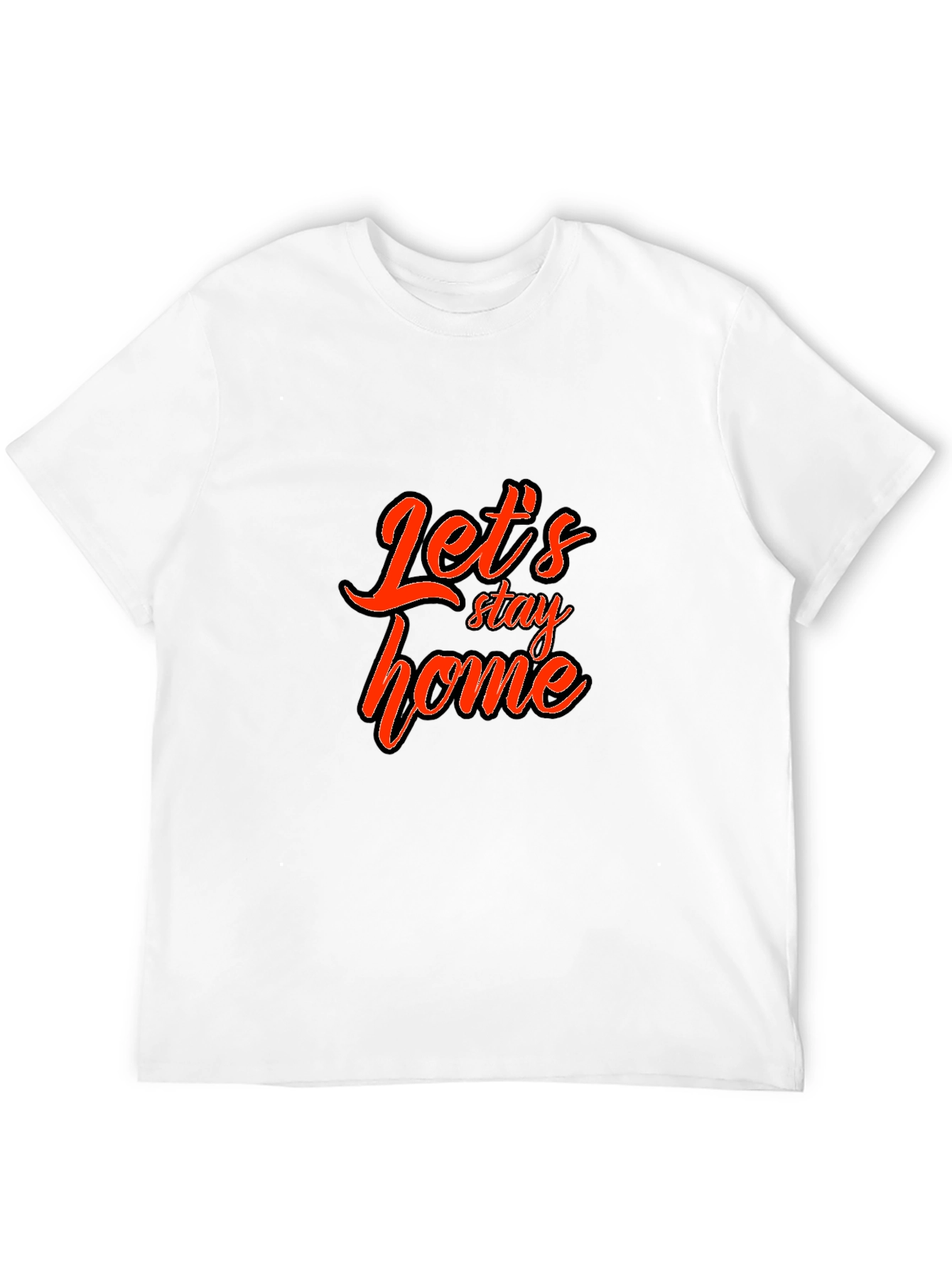 Stay Home Graphic Tee - Black T-Shirt