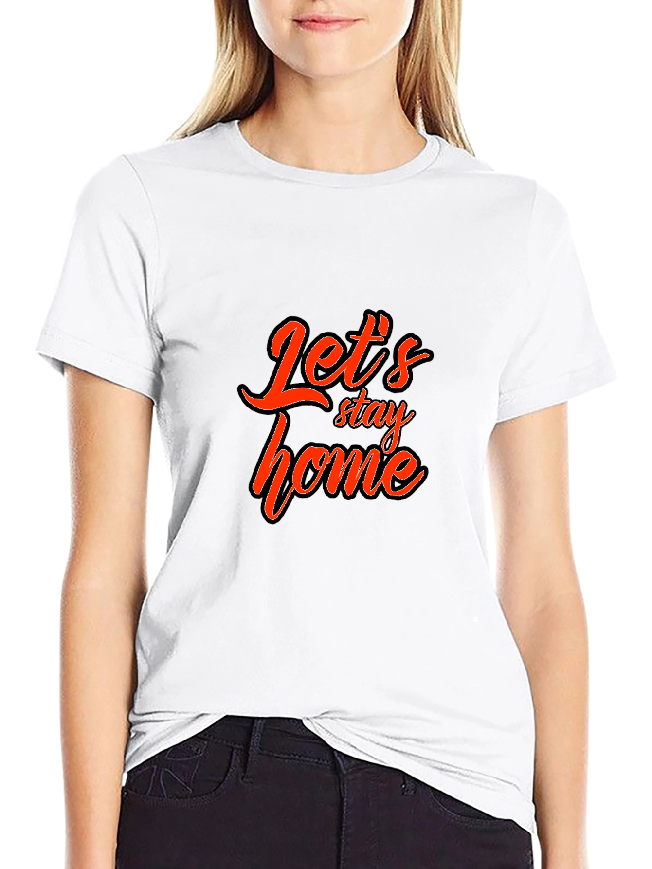 Stay Home Graphic Tee - Black T-Shirt