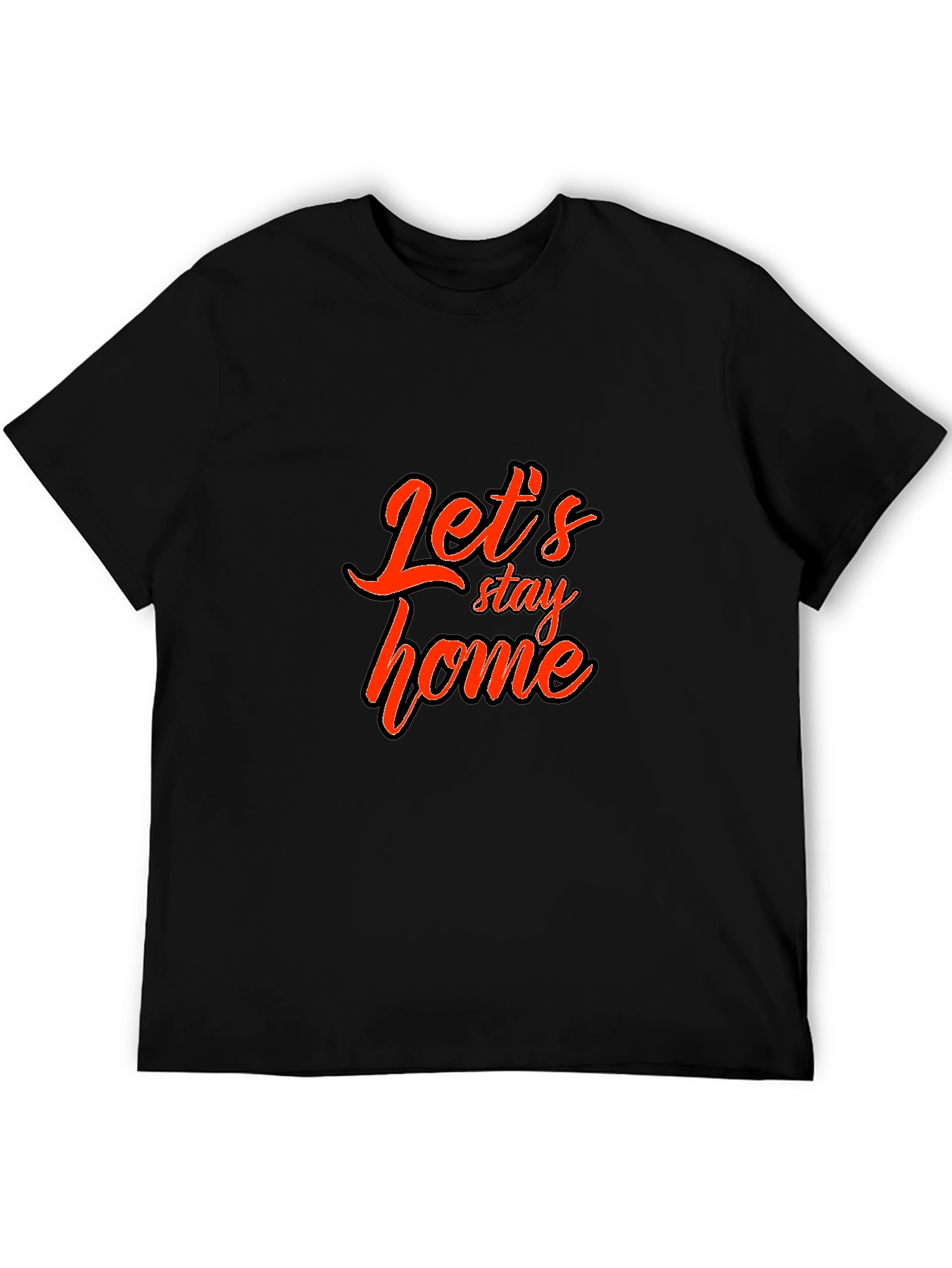 Stay Home Graphic Tee - Black T-Shirt