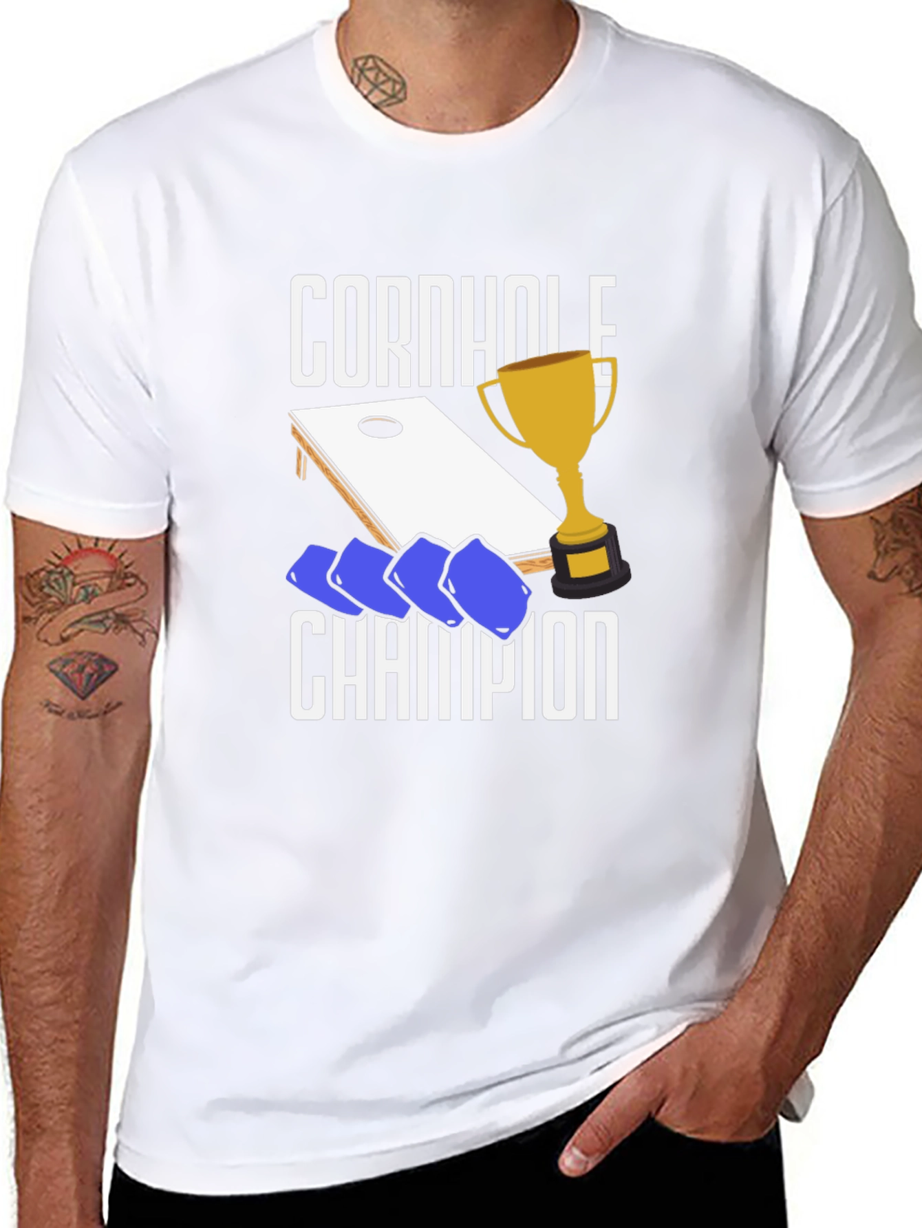 Cornhole Champion Graphic T-Shirt