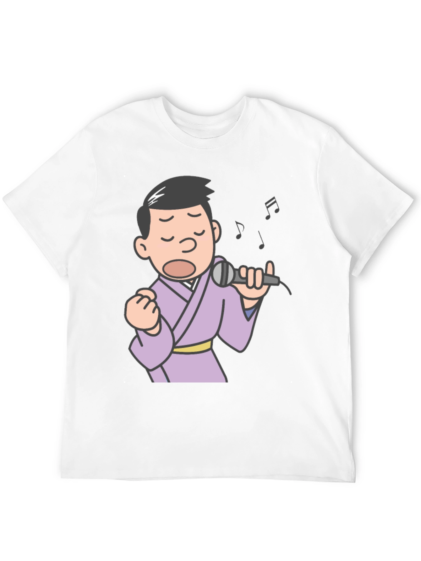 Singing Man Graphic Tee - Black Cotton T-Shirt