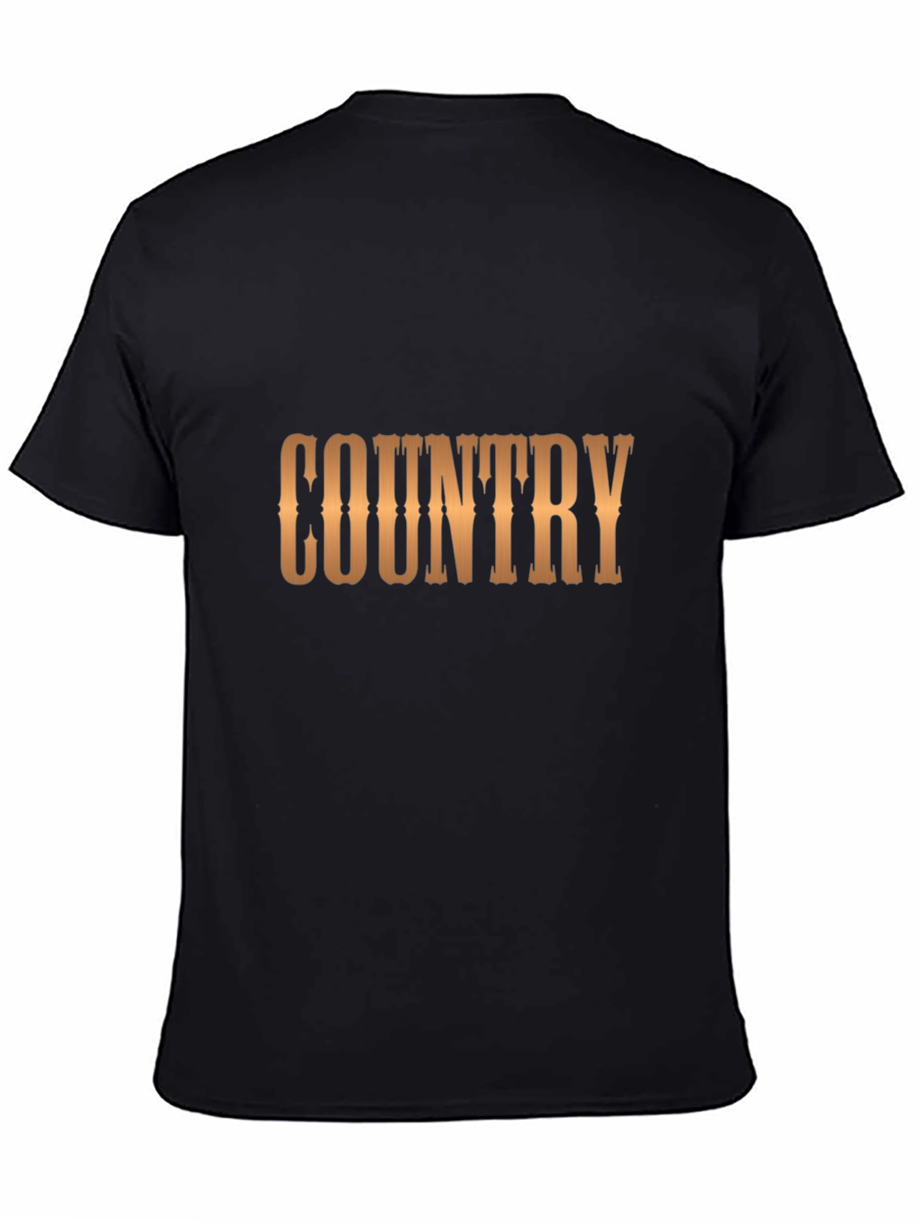 Country Style Black T-Shirt