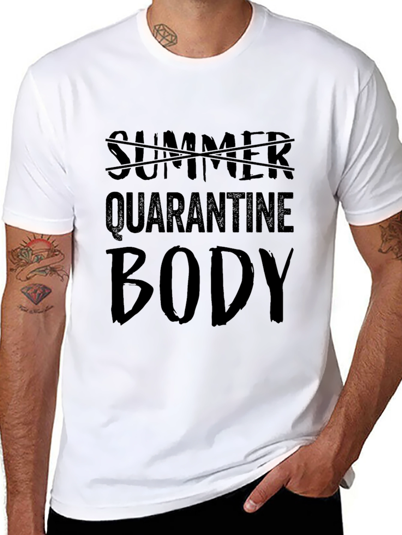 Summer Quarantine Body Graphic Tee - Black