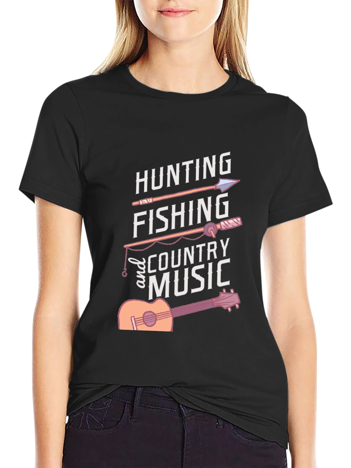 Hunting Fishing Country Music Graphic Tee