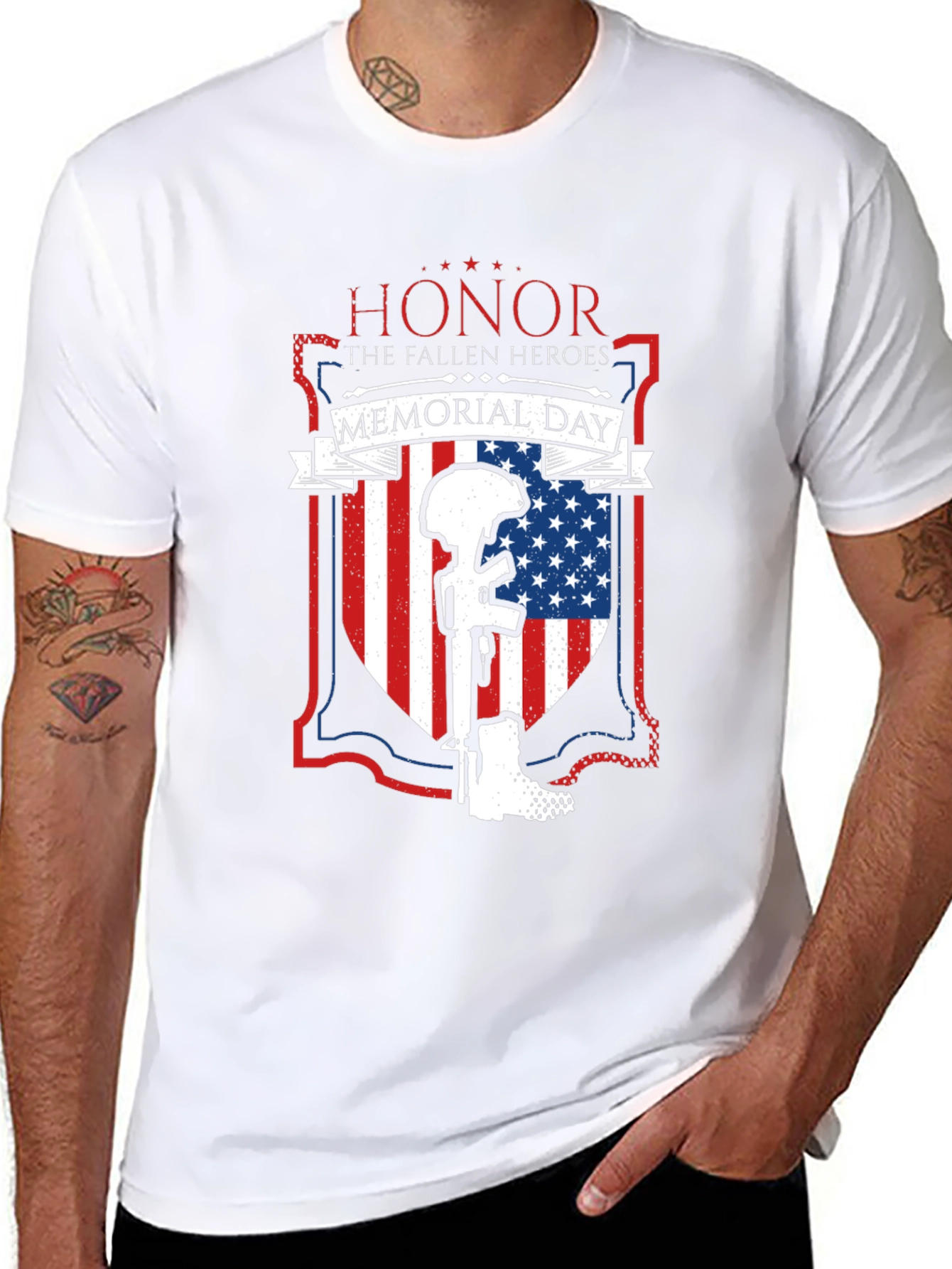 Honor Fallen Heroes Memorial Day Graphic Tee