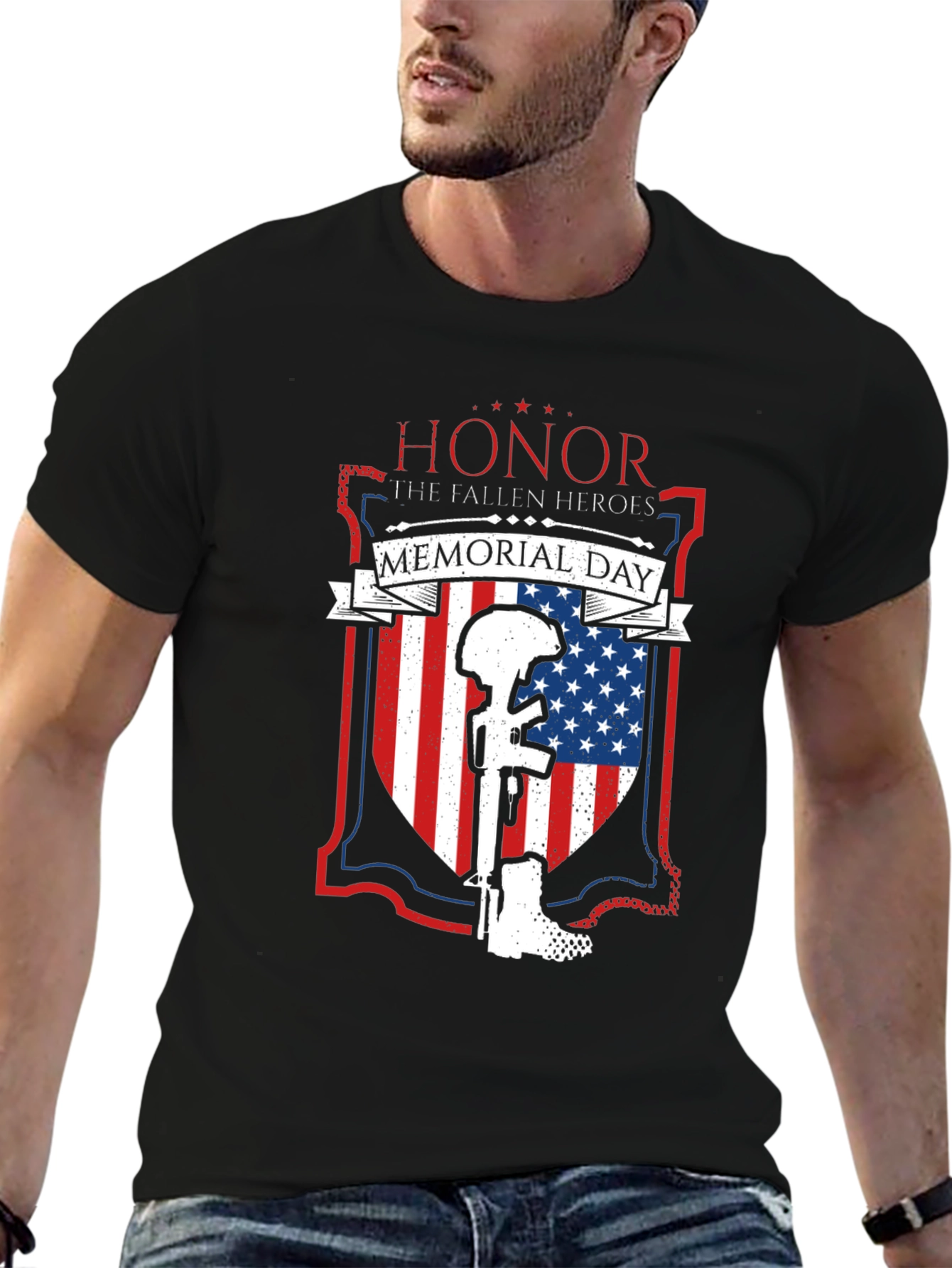 Honor Fallen Heroes Memorial Day Graphic Tee