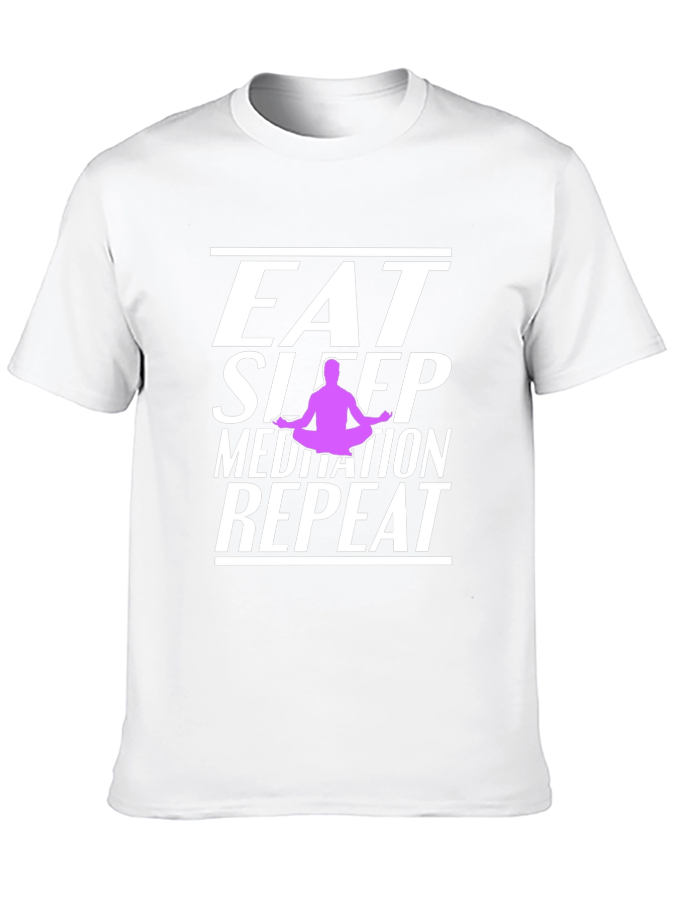 Eat Sleep Meditate Repeat Graphic T-Shirt