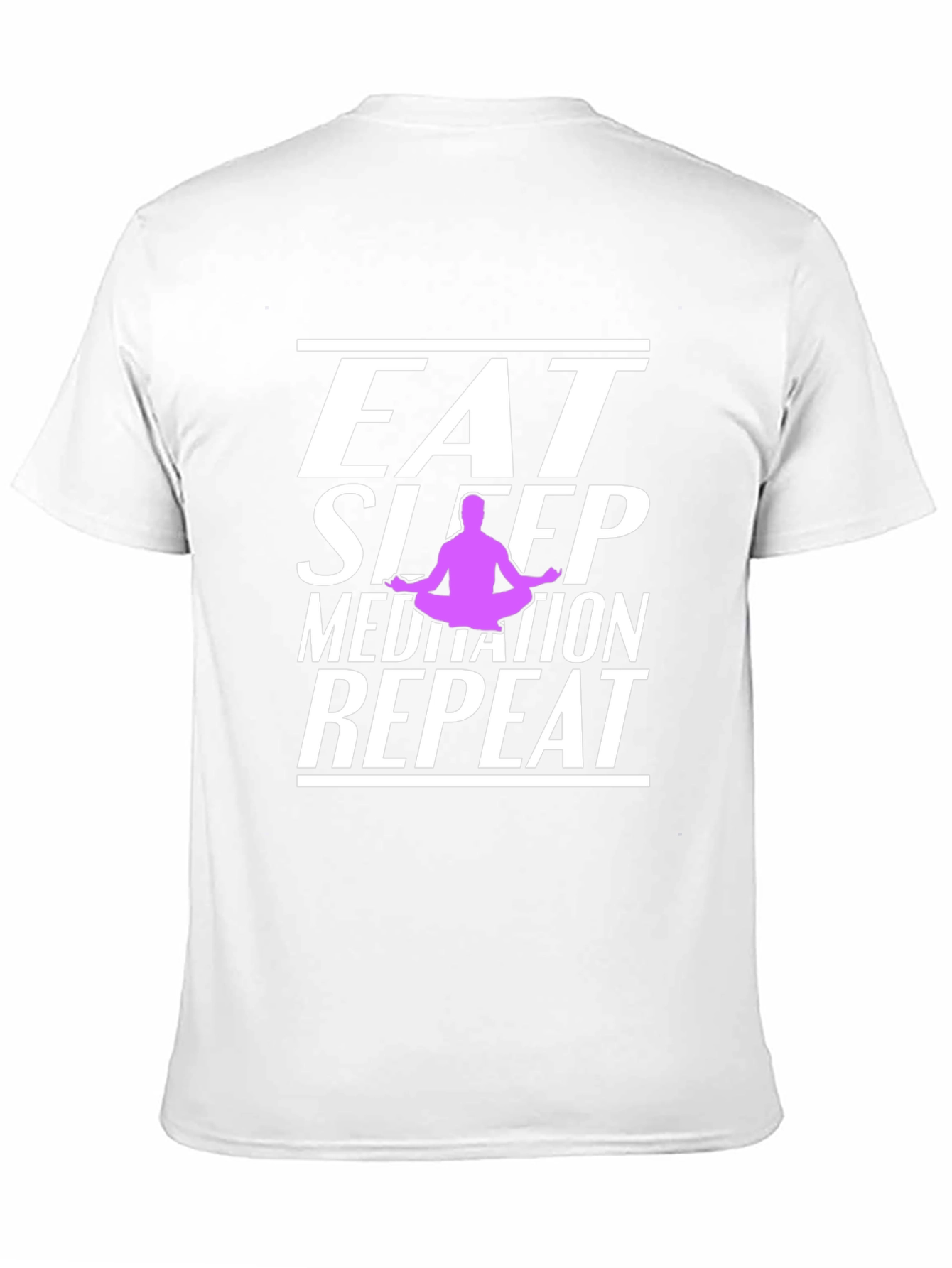 Eat Sleep Meditate Repeat Graphic T-Shirt