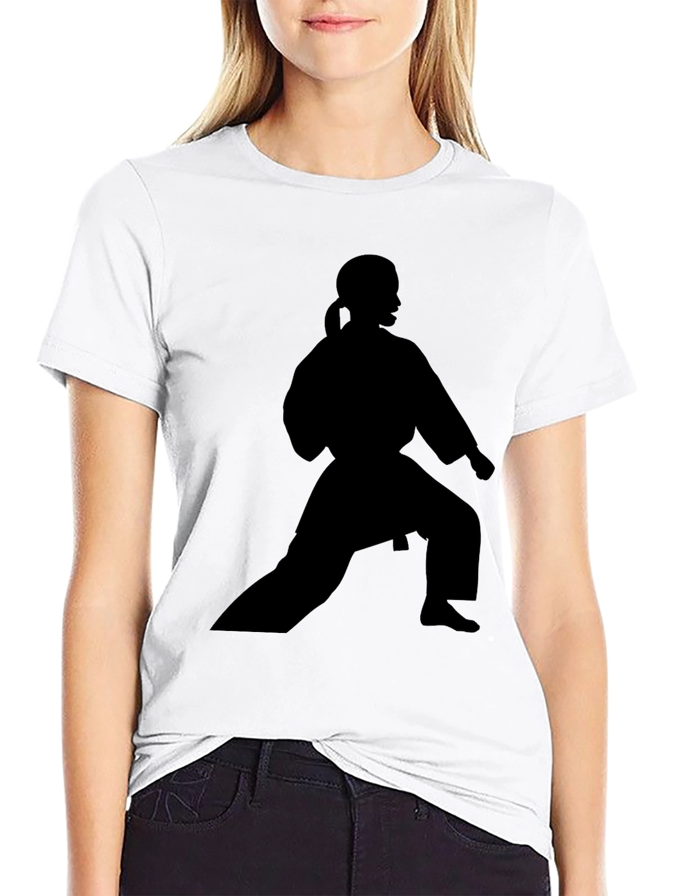 Karate Silhouette Black T-Shirt