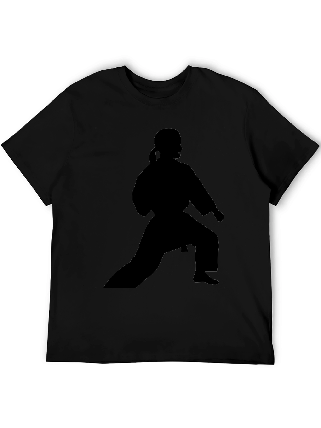 Karate Silhouette Black T-Shirt