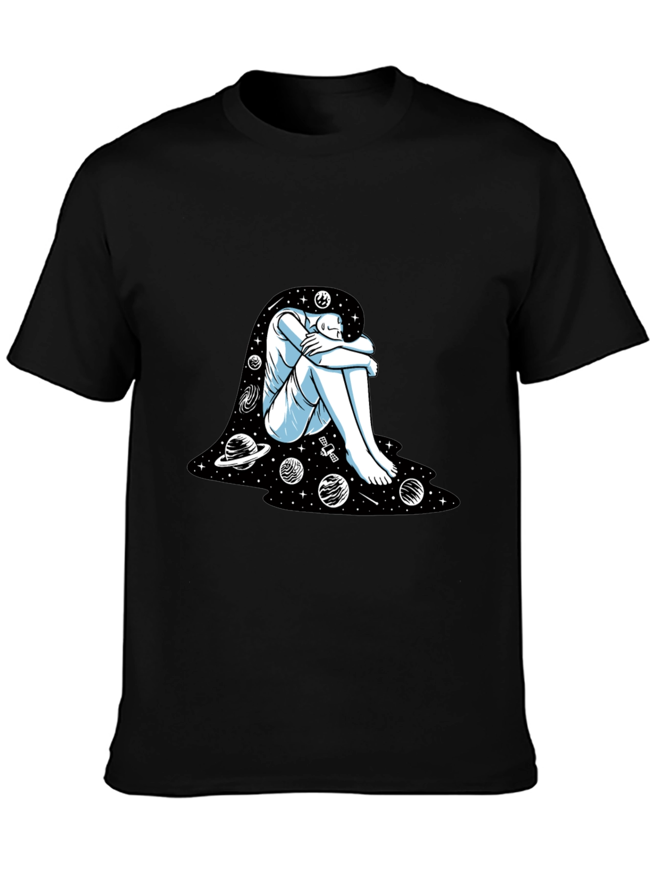 Cosmic Dreamer Graphic Tee - Black