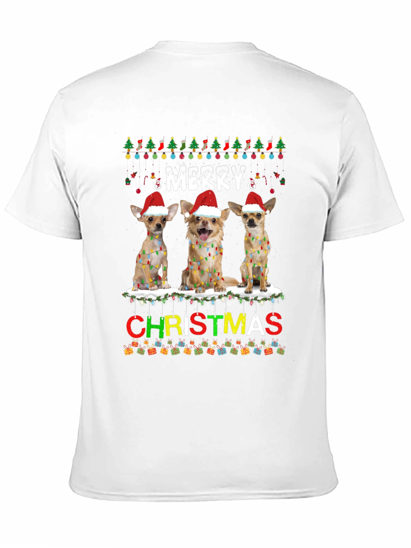 Merry Christmas Chihuahua Dog T-Shirt