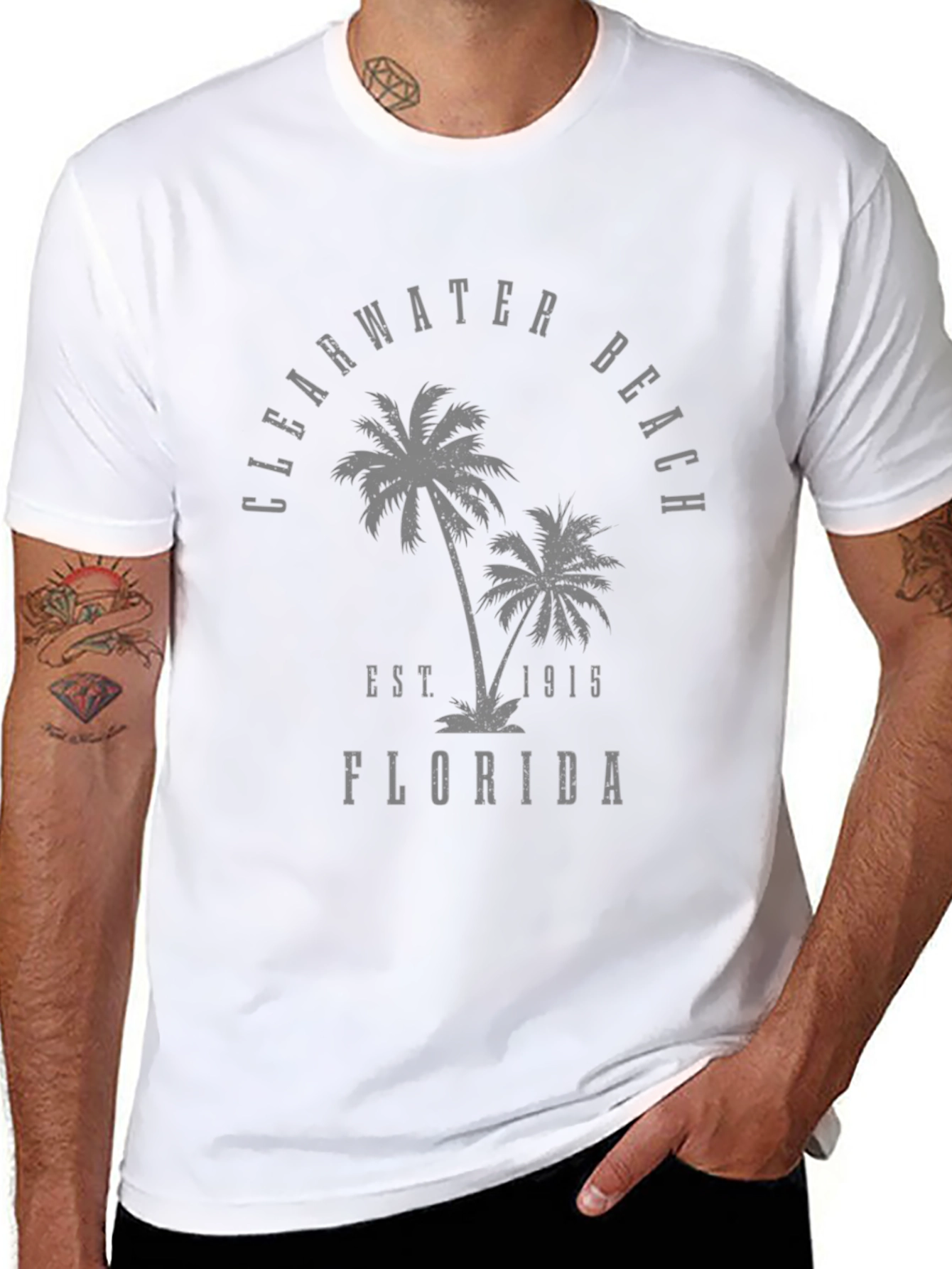 Clearwater Beach Florida T-Shirt - Palm Trees