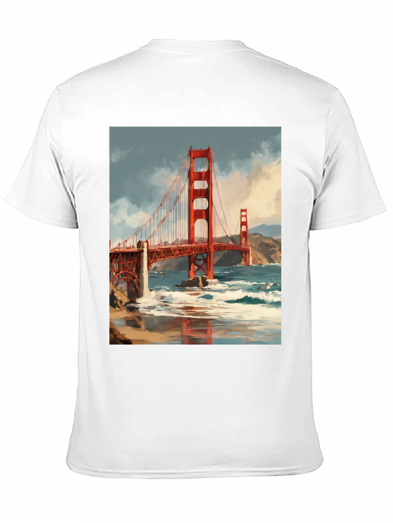 Golden Gate Bridge Graphic Tee - Black Cotton T-Shirt