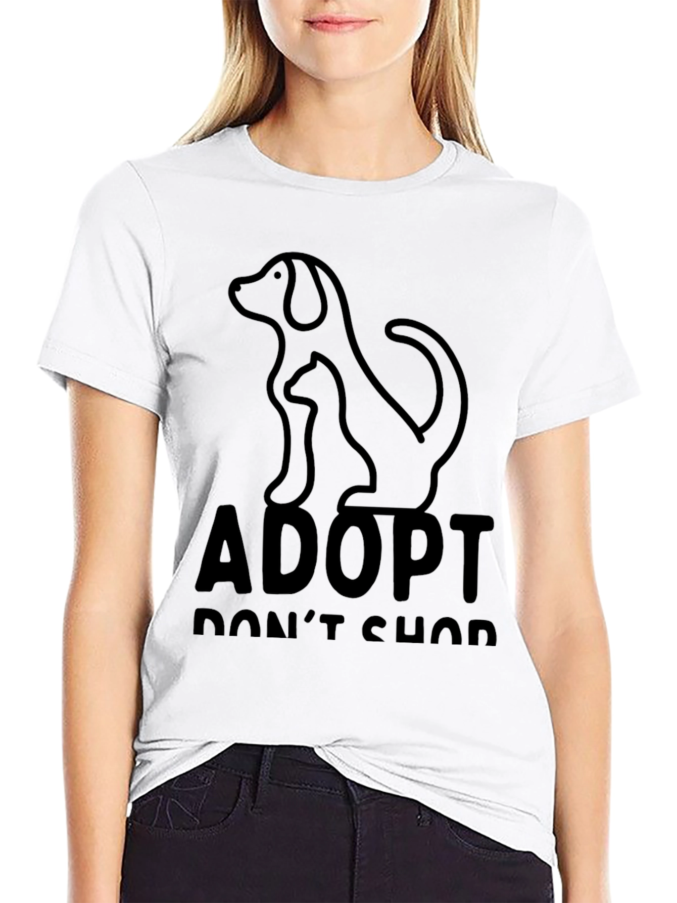 Adopt Dont Shop Graphic T-Shirt