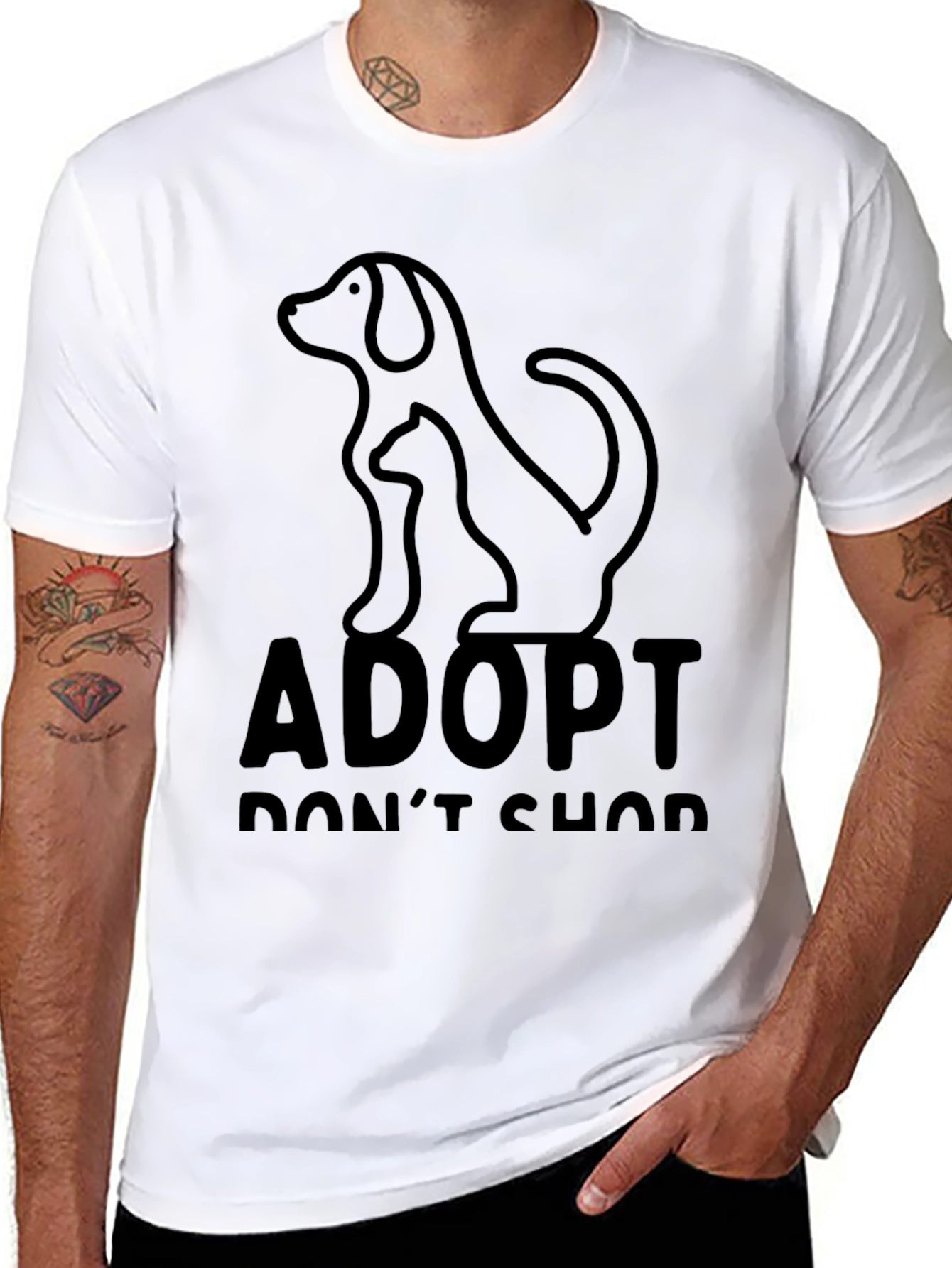 Adopt Dont Shop Graphic T-Shirt