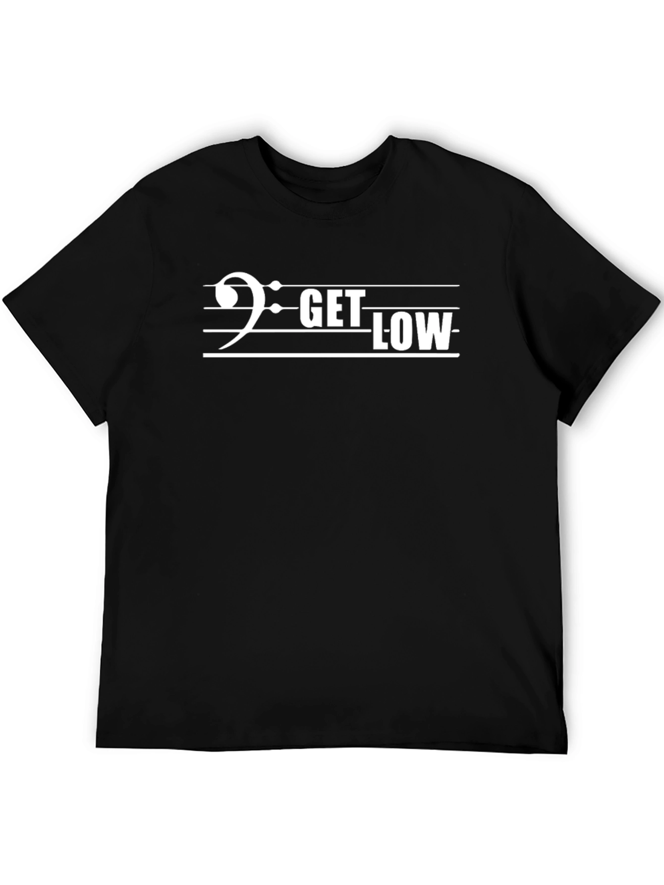 Get Low Music Tee - Stylish Bass Clef T-Shirt
